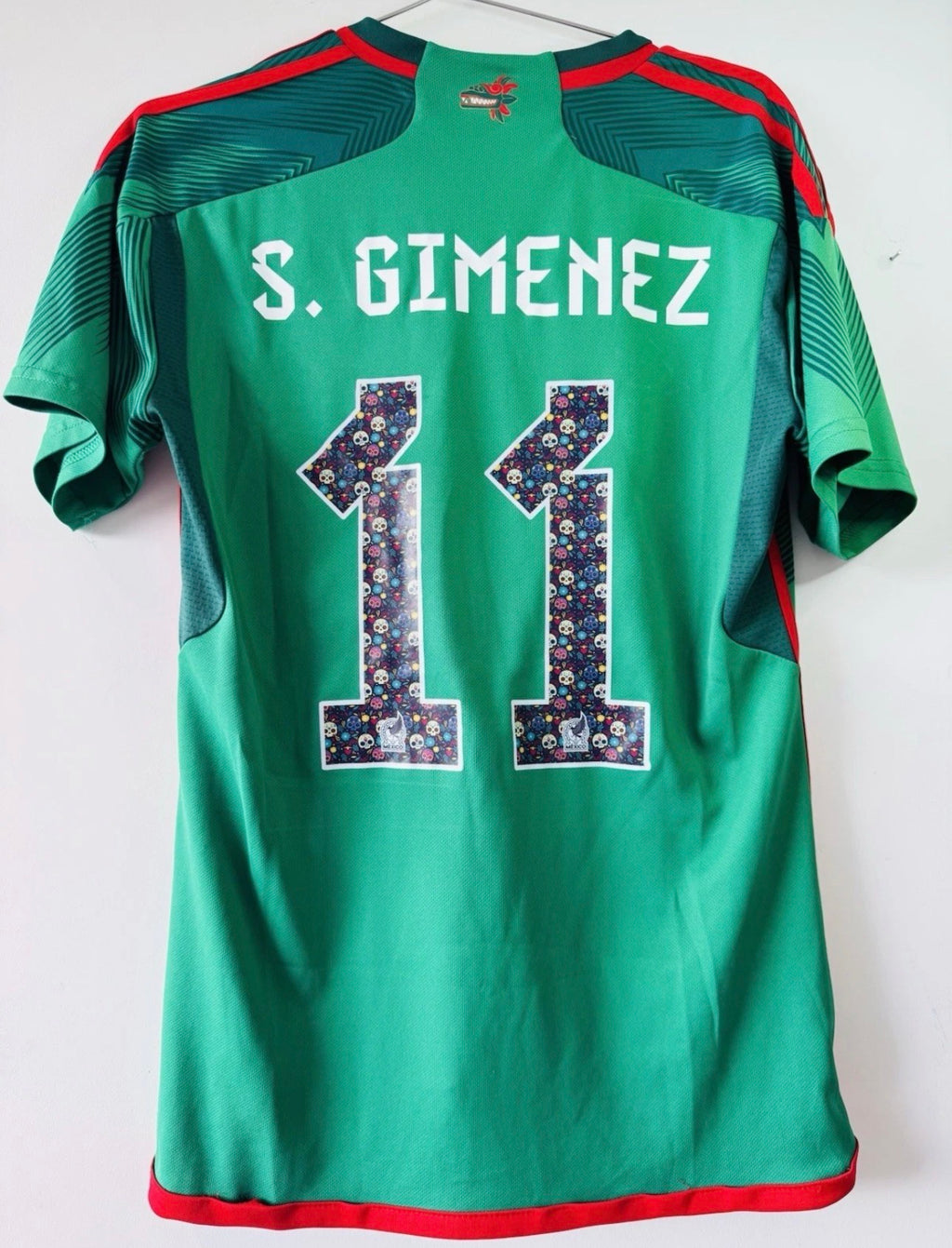 MEXICO HOME JERSEY 2022 ADIDAS [M] SANTI GIMENEZ #11 DAY OF THE DEAD EDITION