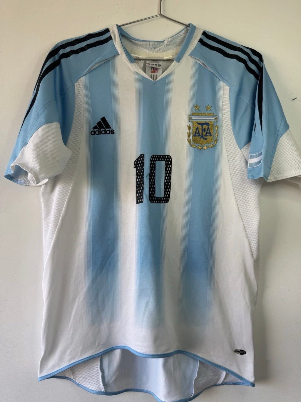 ARGENTINA HOME SHIRT ADIDAS COPA CONFEDERACIONES 2005 [S] AIMAR #10