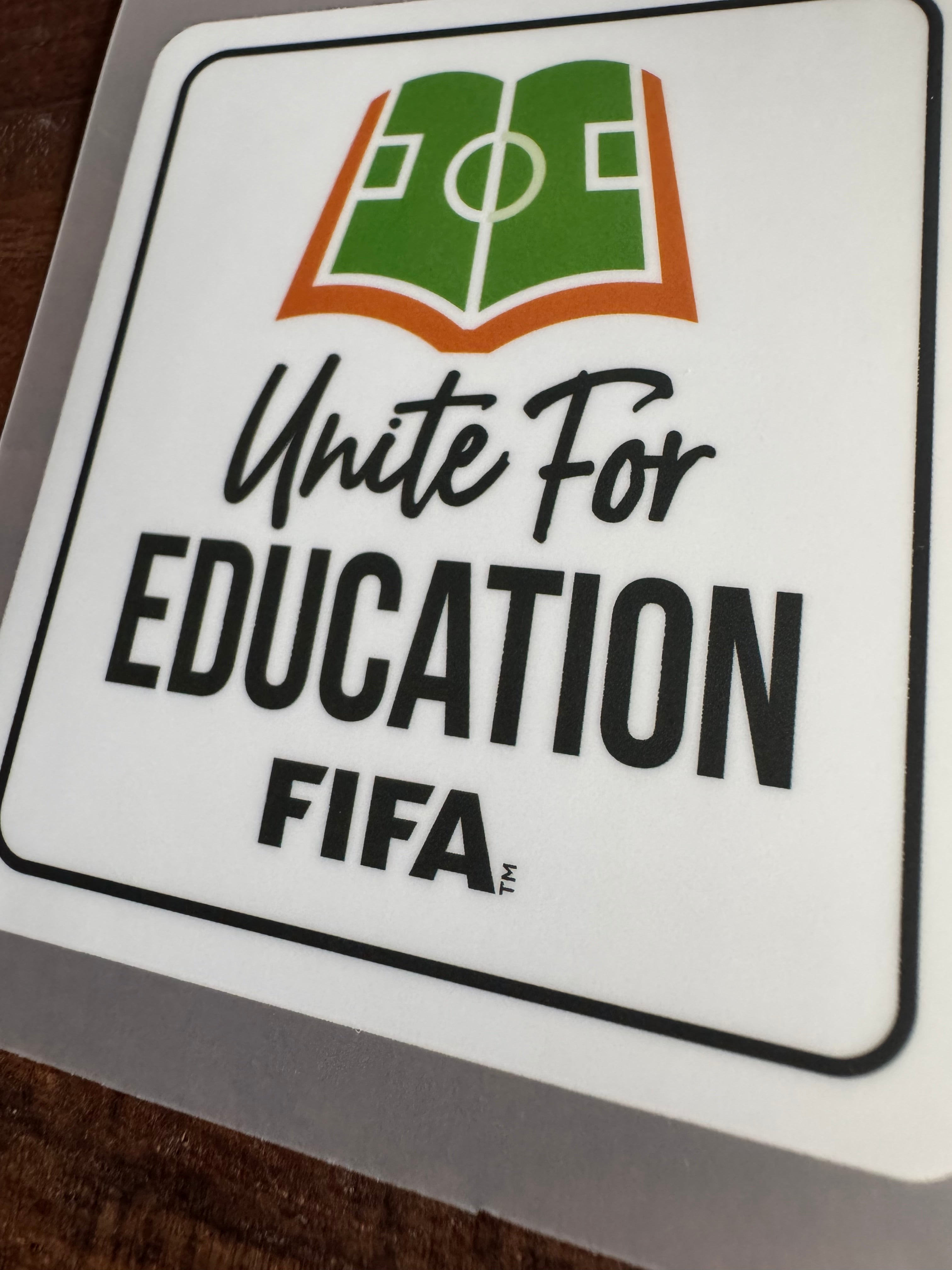 FIFA WORLD CUP PATCH 2026 ROUND OF 16  (HQ REPRO) WHITE “UNITE FOR EDUCATION”