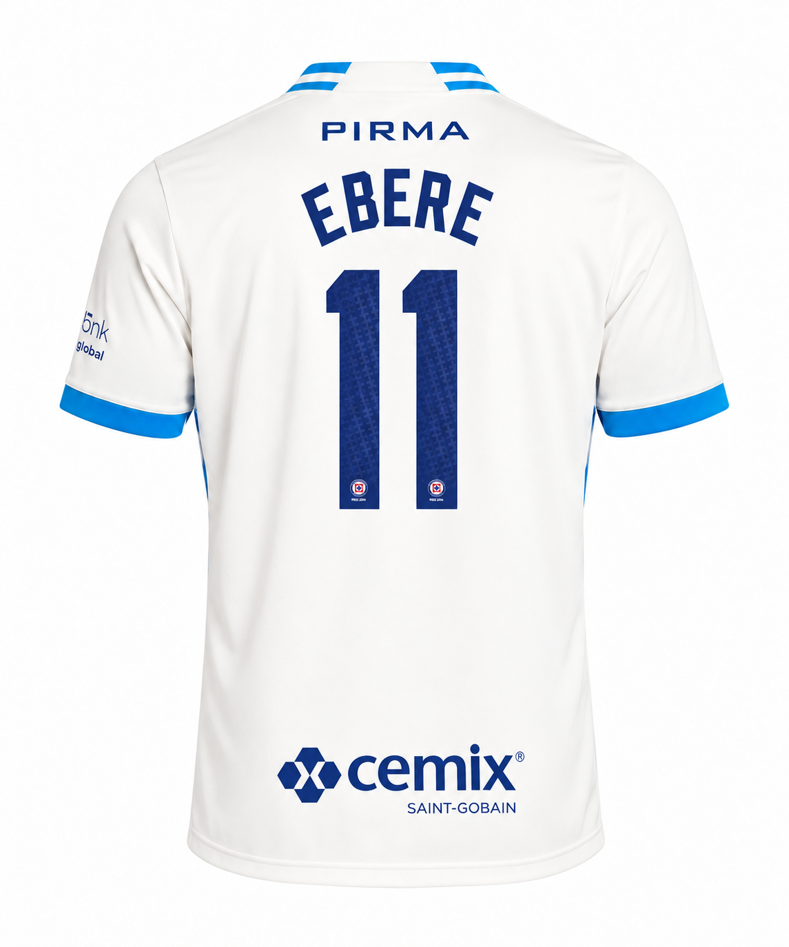 Official Name Set Ebere #11 Cruz Azul 2026-2027 Away Shirt - back view