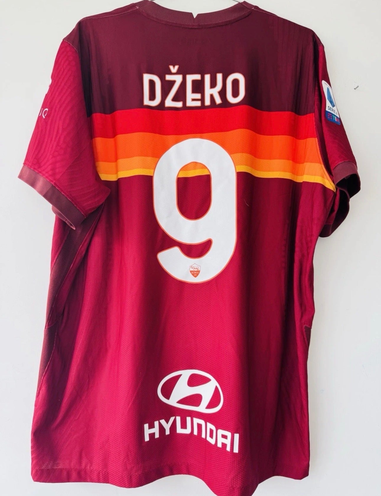 AS ROMA HOME NIKE VAPORKNIT JERSEY 20-21 DZEKO #9 [XXL] FOOTBALL  MATCH SERIE A