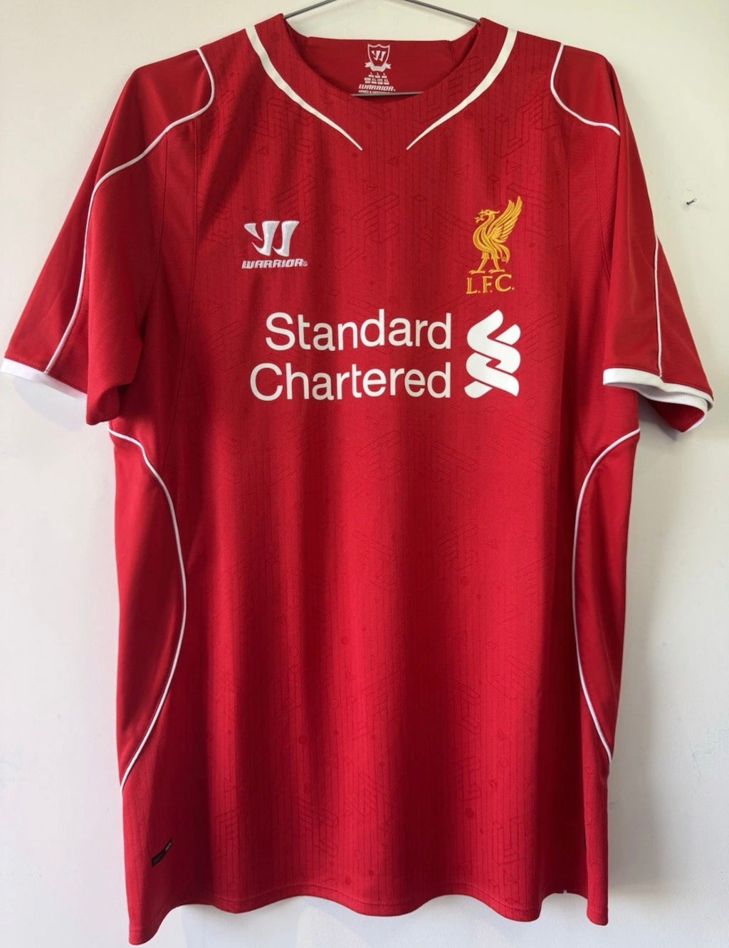LIVERPOOL HOME SHIRT 14-15 WARRIOR [L] STEVEN GERRARD #8 PREMIER LEAGUE