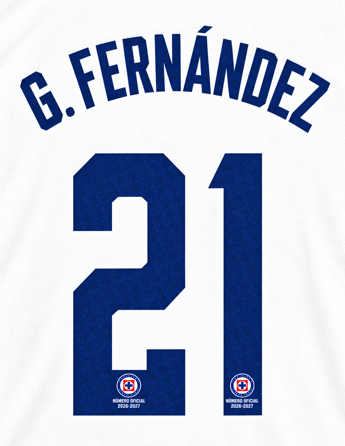 Official Name Set G. Fernández #21 Cruz Azul 2026-2027 Away Shirt