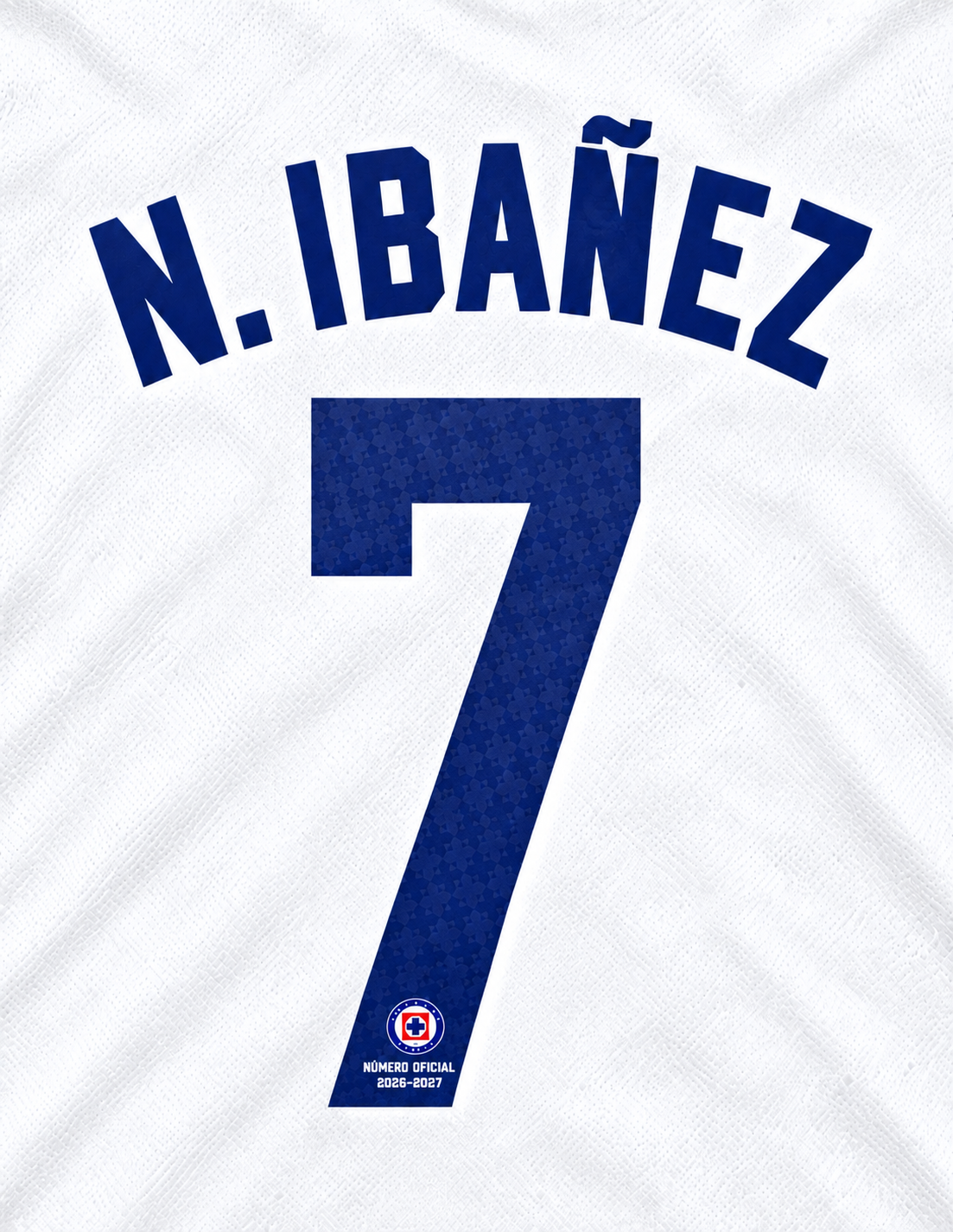 Official Name Set N. Ibañez #7 Cruz Azul 2026-2027 Away Shirt