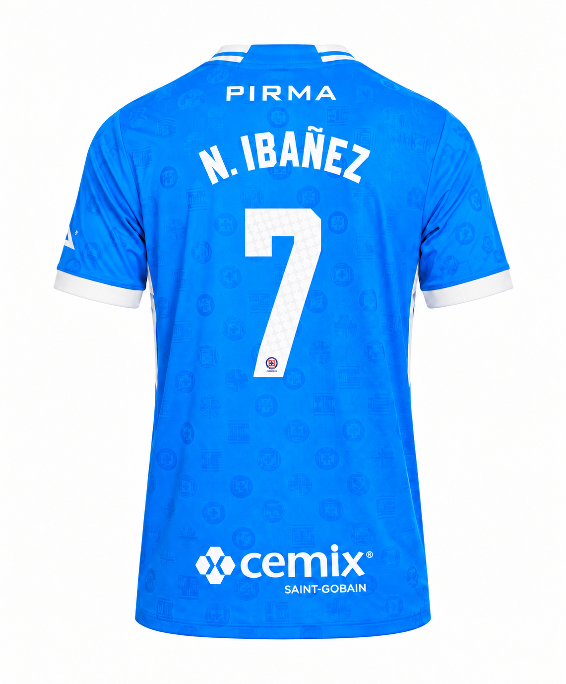 Official Name Set N. Ibañez #7 Cruz Azul 2026-2027 Home Shirt - back view