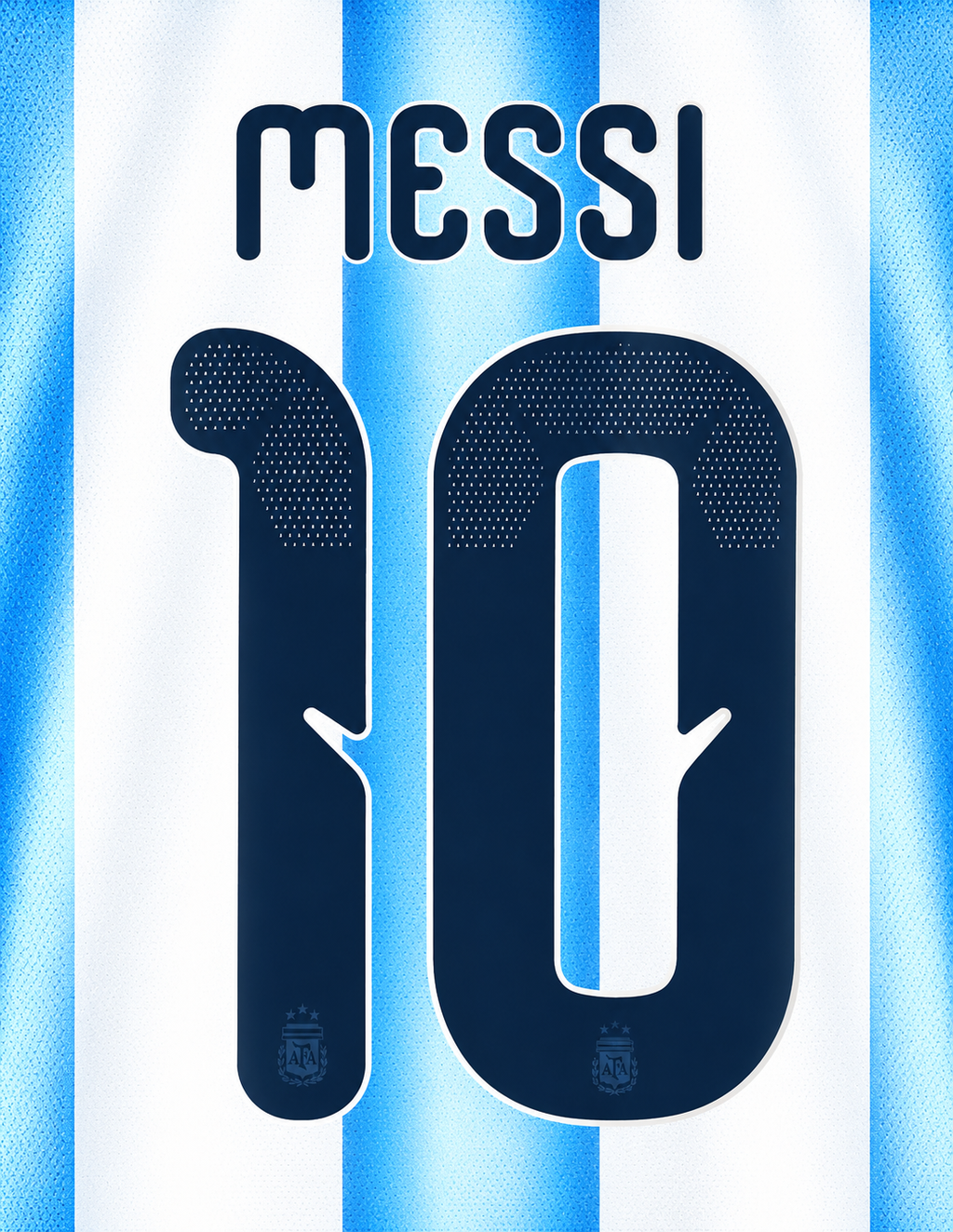NOMBRE Y NÚMERO OFICIAL DE ARGENTINA MESSI #10 CAMISETA LOCAL MUNDIAL 26