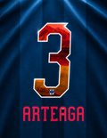 OFFICIAL RAYADOS DE MONTERREY FC ARTEAGA #3 NAME SET FOR HOME SHIRT