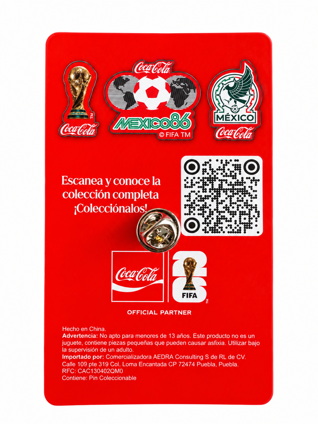 COCA COLA MEXICO PIN COLLECTION WORLD CUP 2026