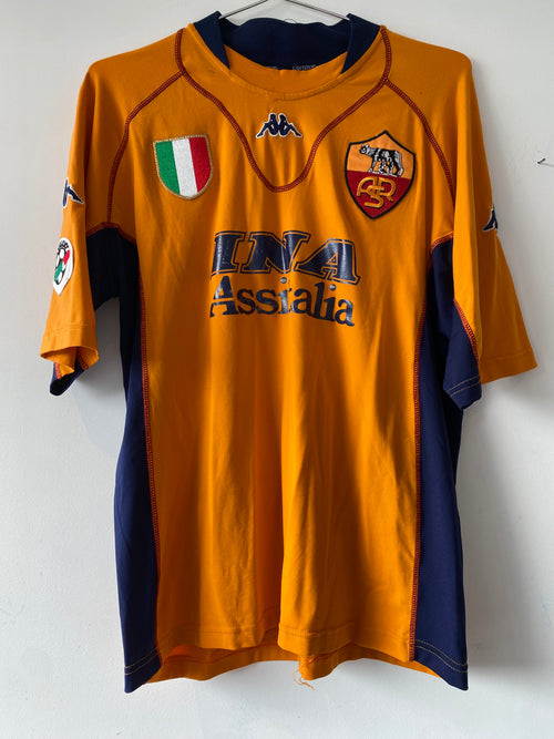 AS ROMA FOURTH SHIRT 2001-2002 PELIZZOLI #80 KAPPA GOALKEEPER