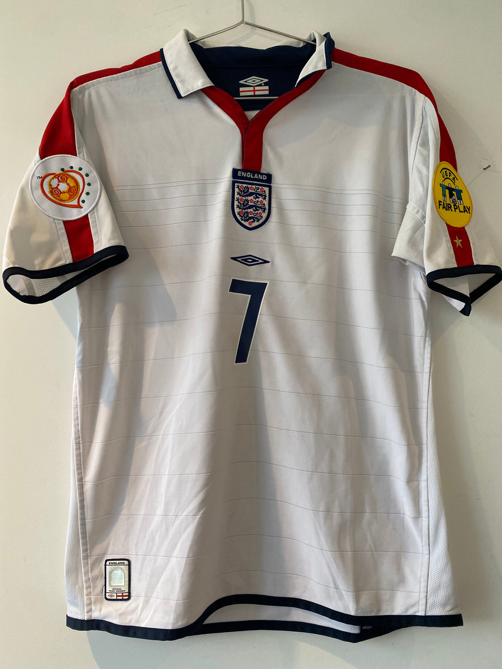 ENGLAND HOME SHIRT BECKHAM #7 UMBRO [S]