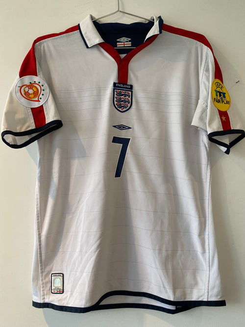 England Home Shirt Beckham #7 Umbro Size S - photo 2