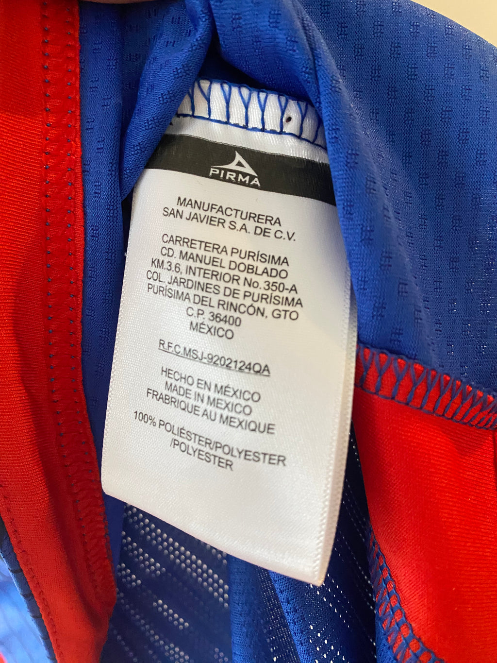 CRUZ AZUL HOME SHIRT 24-25 MATCH ISSUE RIVERO#15 BRAND NEW