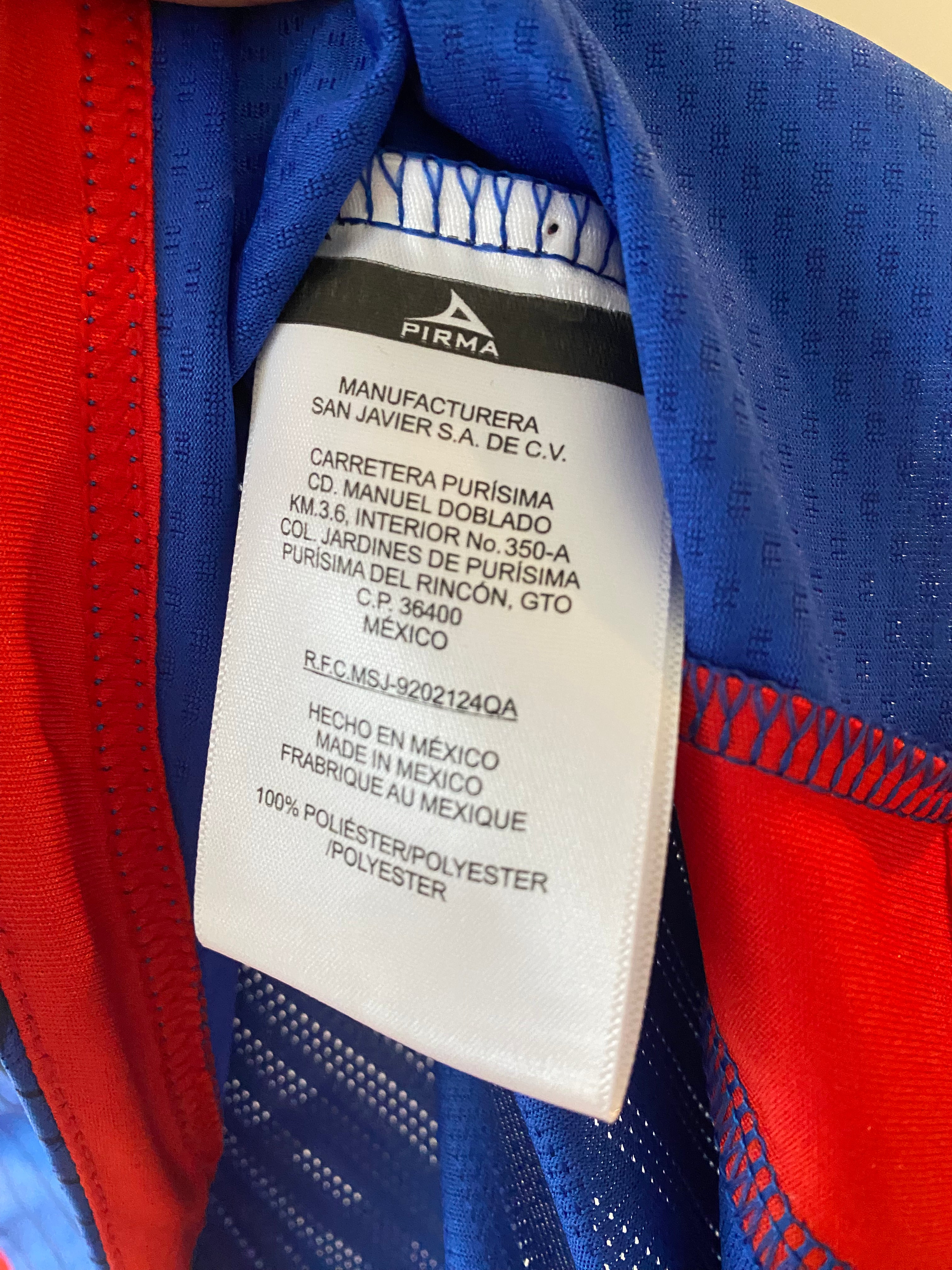 CRUZ AZUL HOME SHIRT 24-25 MATCH ISSUE RIVERO#15 BRAND NEW