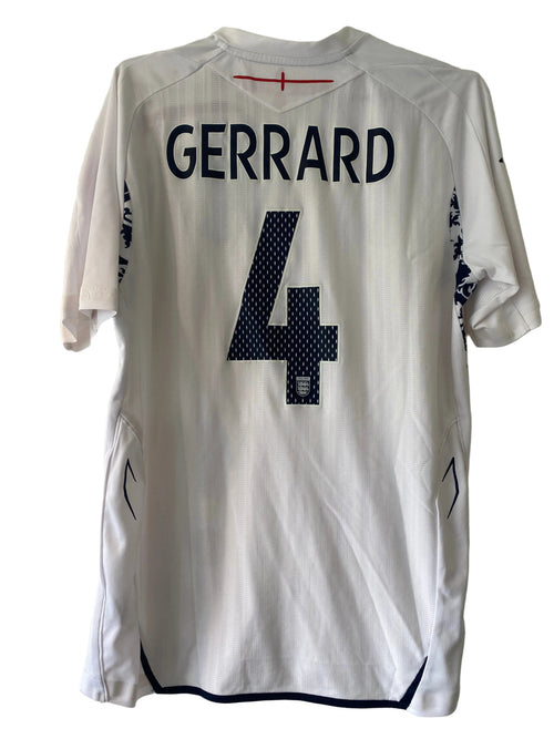 England Home Shirt 2007-2009 Umbro Gerrard #4 Size M
