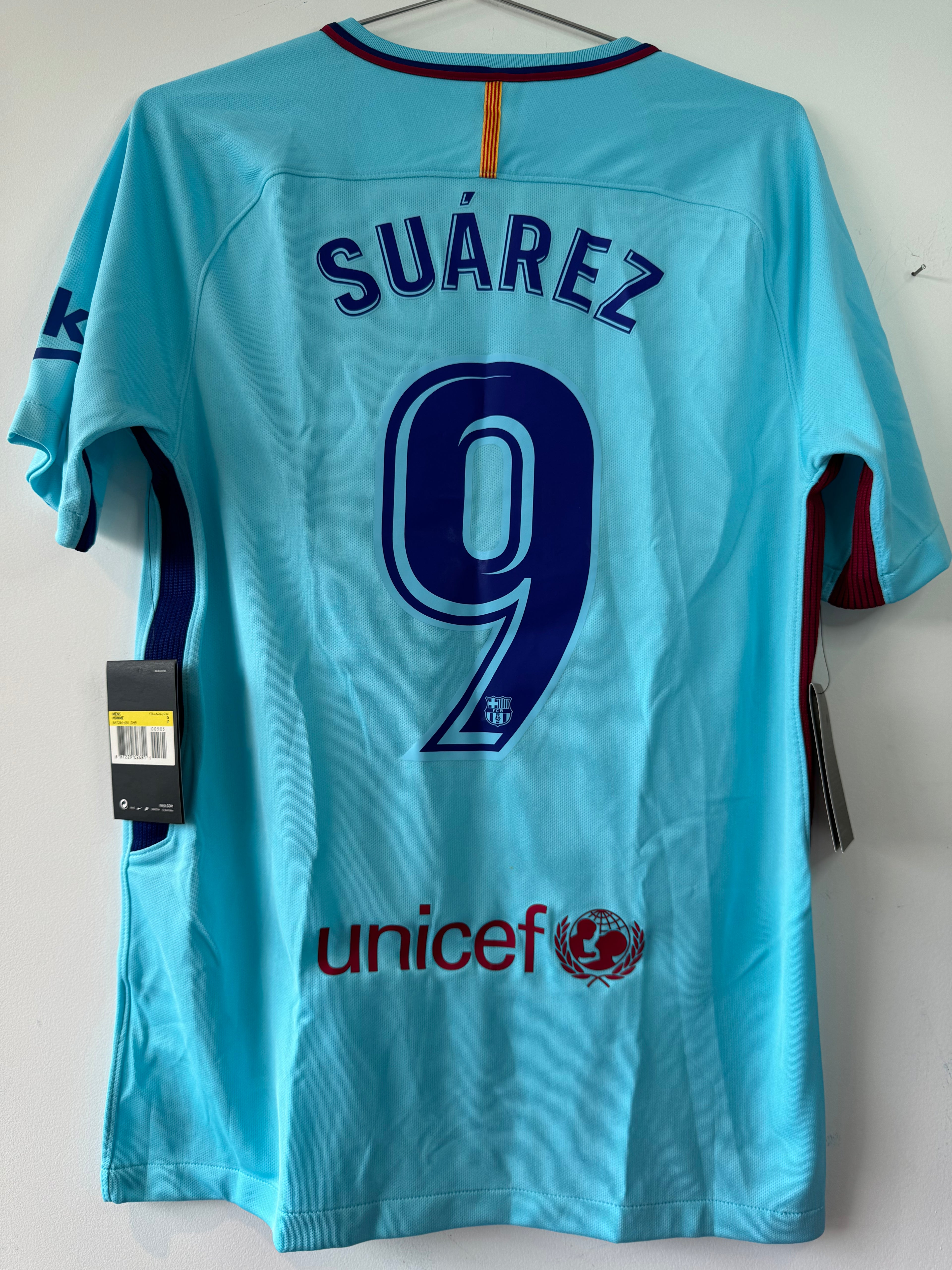 FC BARCELONA THIRD SHIRT 2017-2018 SUAREZ #9 [S]
