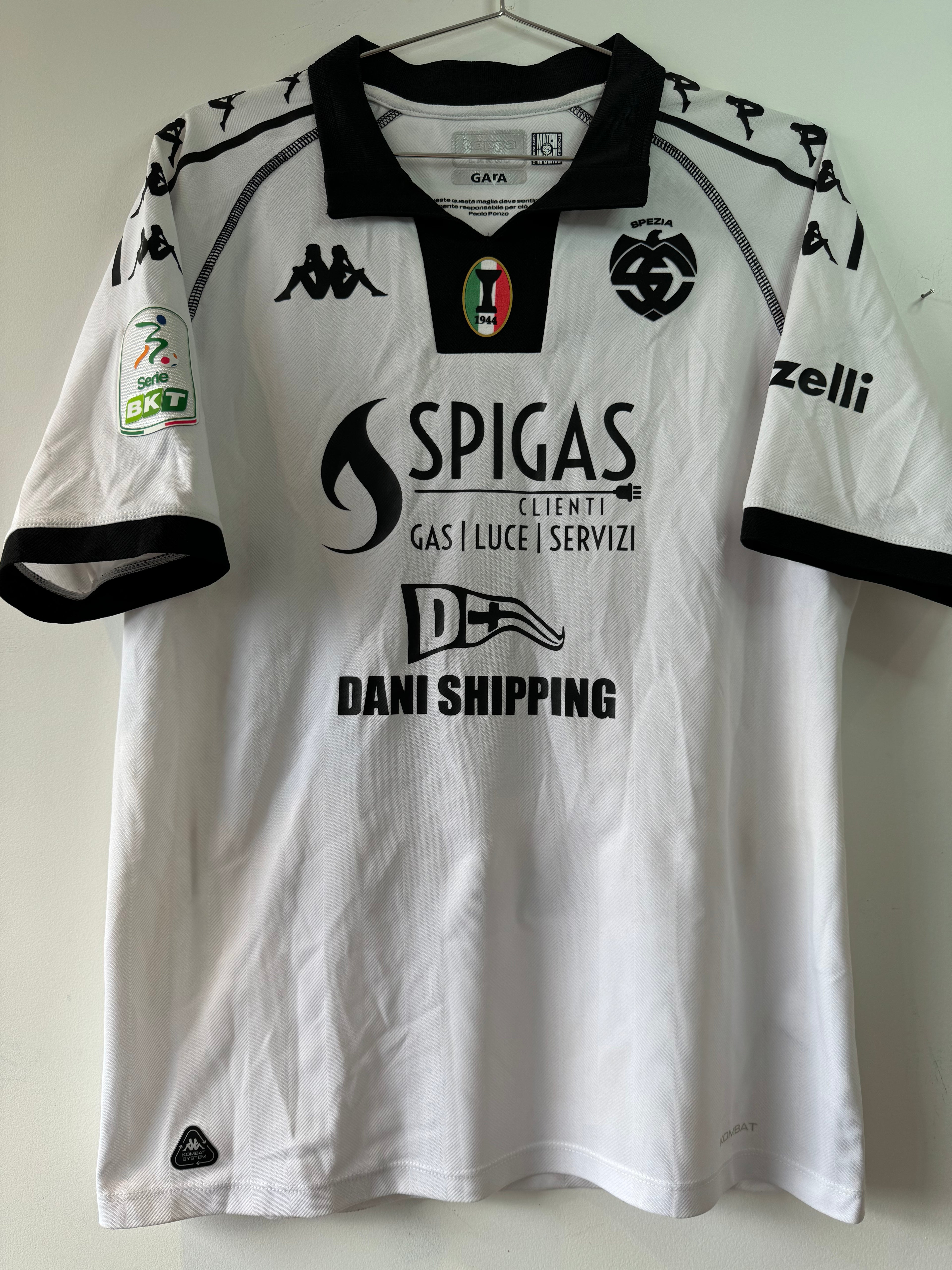 SPEZIA MATCH WORN HOME SHIRT 2024-2025 FALCINELLI #11