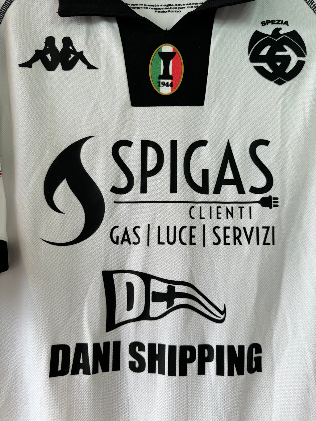 SPEZIA MATCH WORN HOME SHIRT 2024-2025 FALCINELLI #11