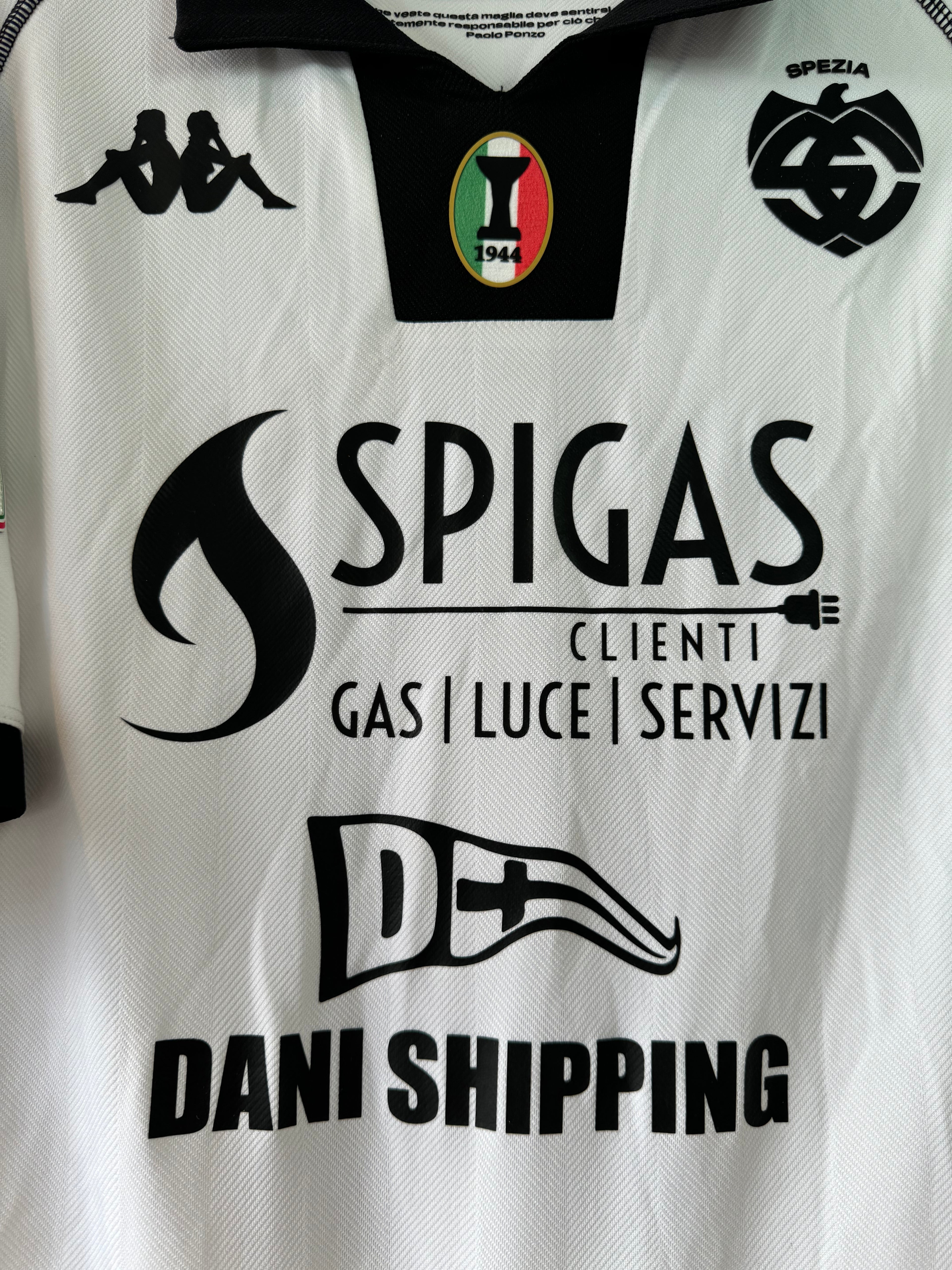 SPEZIA MATCH WORN HOME SHIRT 2024-2025 FALCINELLI #11