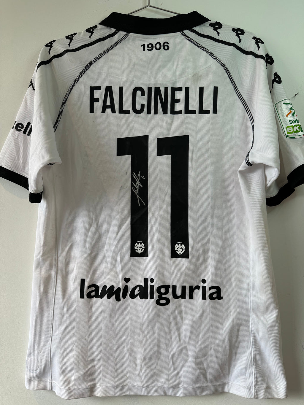 SPEZIA MATCH WORN HOME SHIRT 2024-2025 FALCINELLI #11