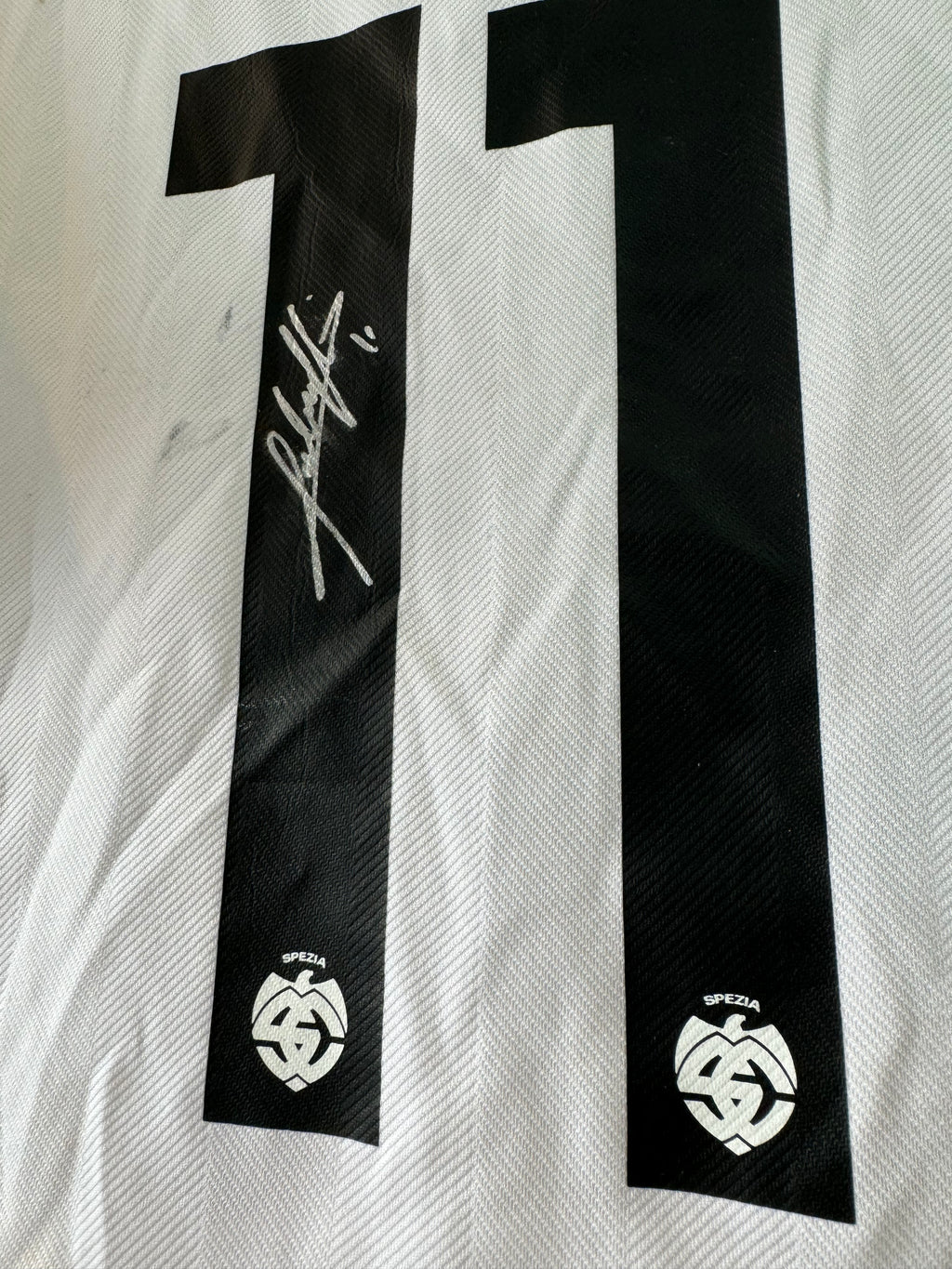 SPEZIA MATCH WORN HOME SHIRT 2024-2025 FALCINELLI #11