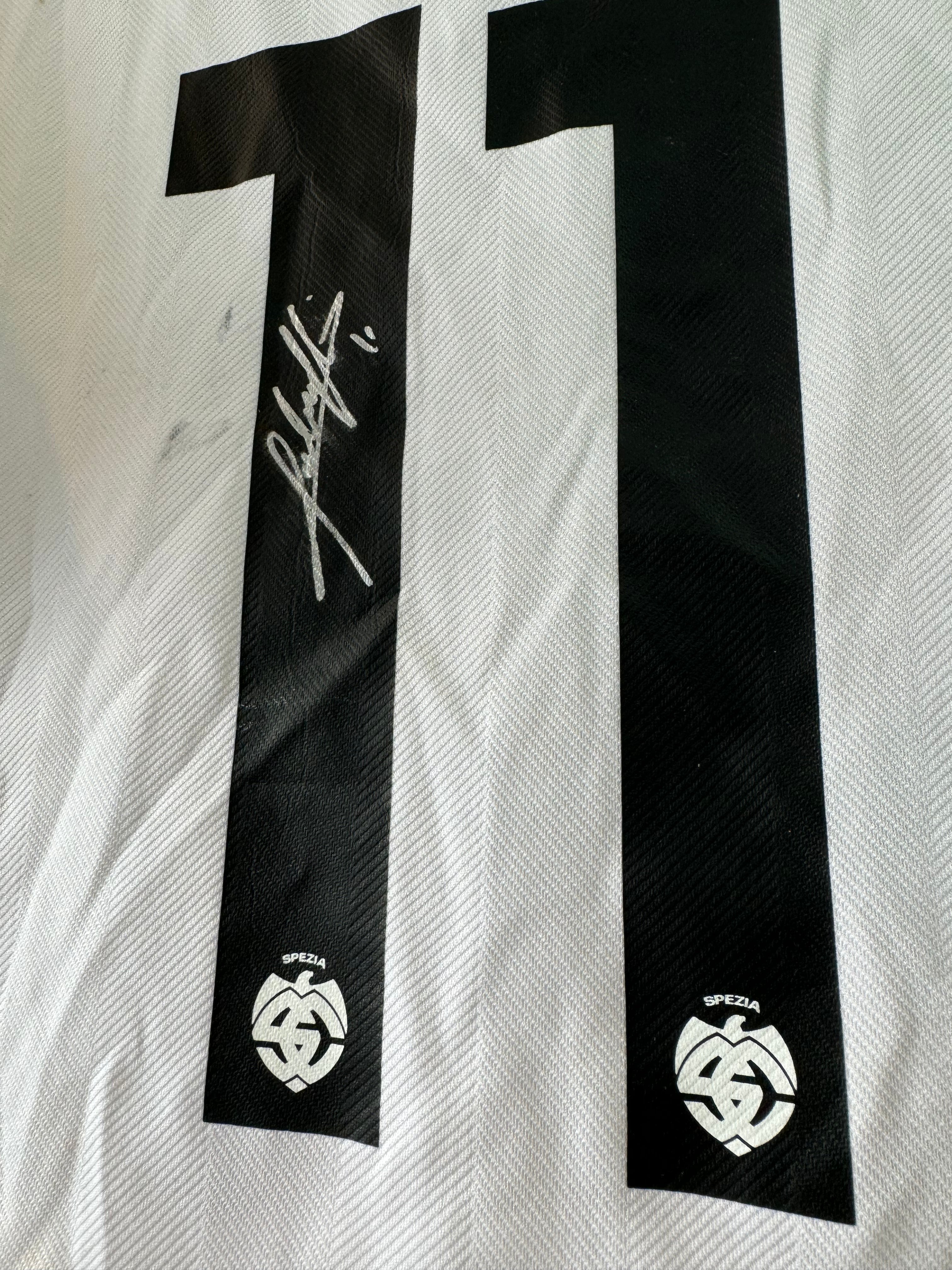 SPEZIA MATCH WORN HOME SHIRT 2024-2025 FALCINELLI #11