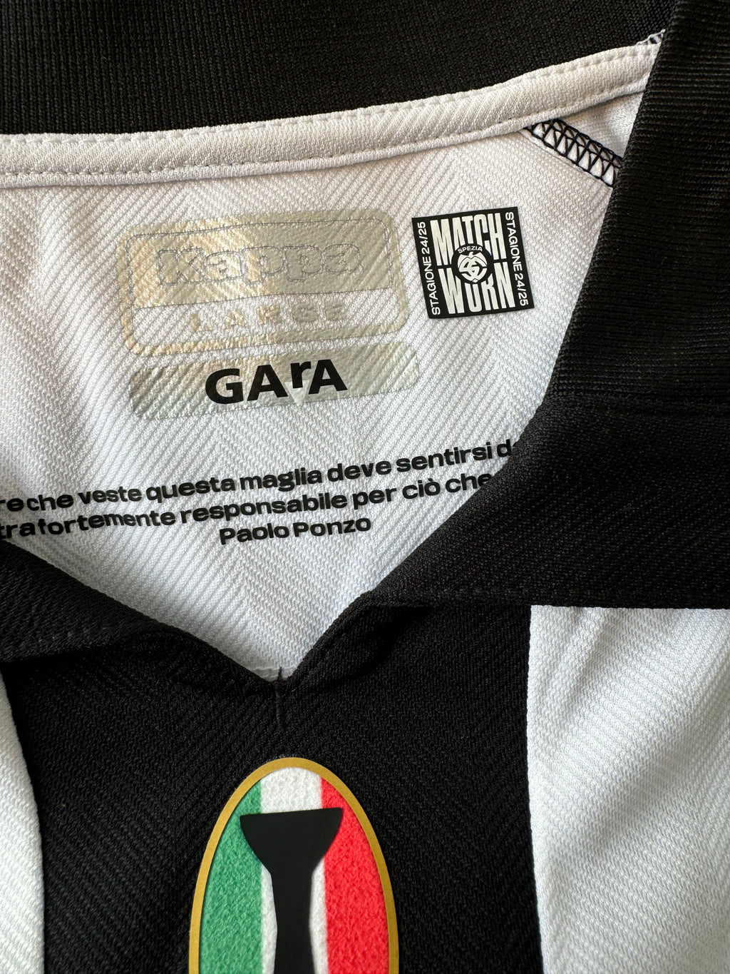 SPEZIA MATCH WORN HOME SHIRT 2024-2025 FALCINELLI #11
