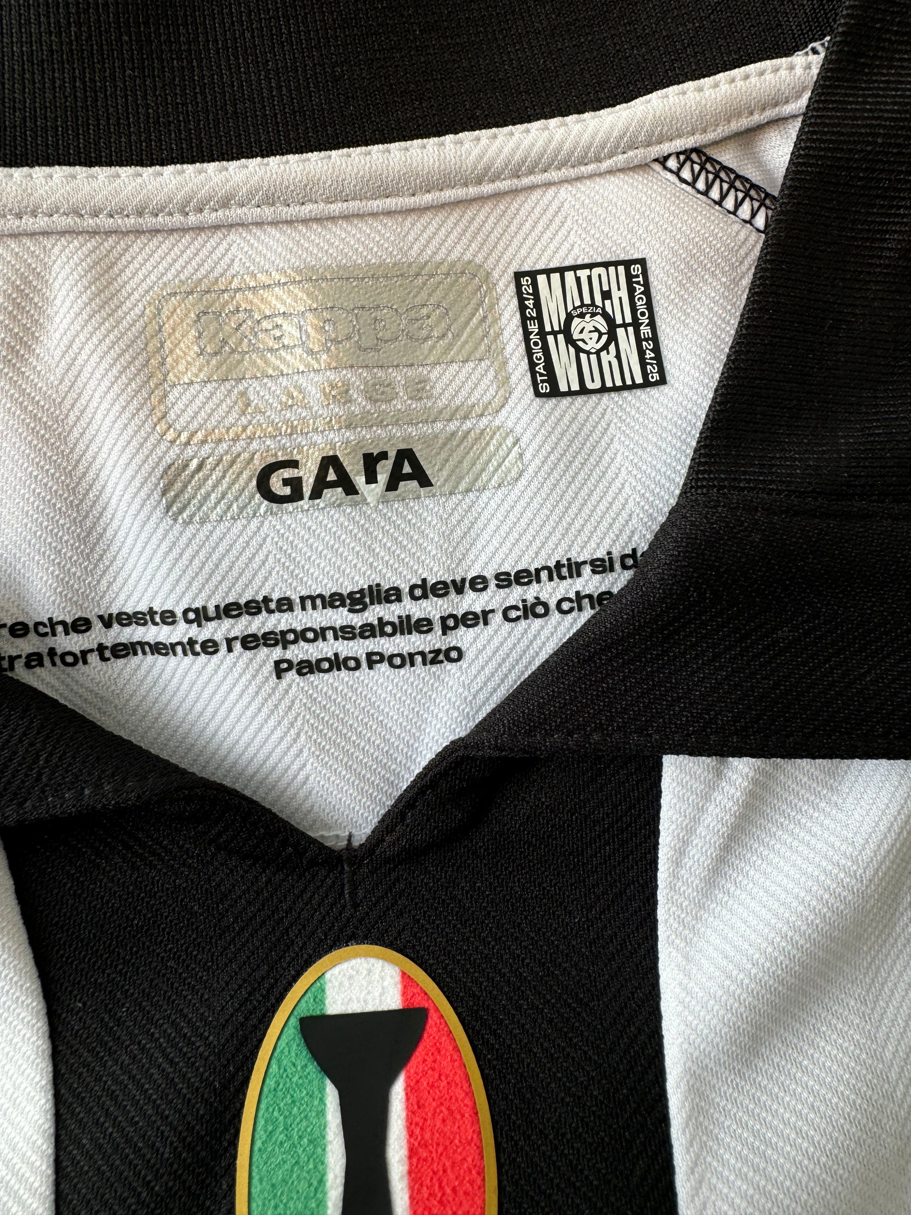 SPEZIA MATCH WORN HOME SHIRT 2024-2025 FALCINELLI #11