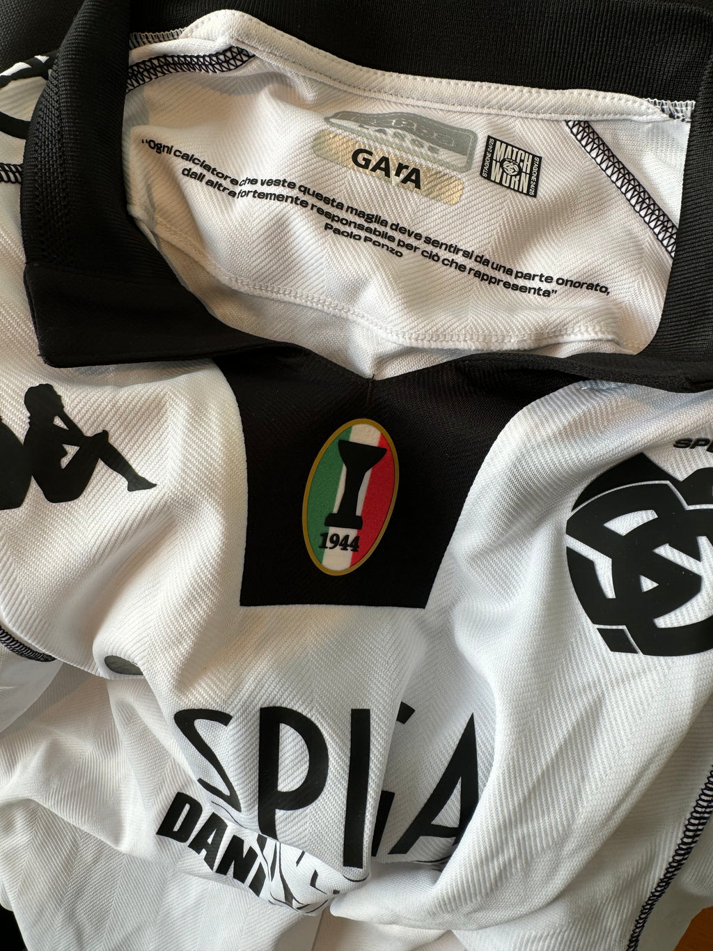 SPEZIA MATCH WORN HOME SHIRT 2024-2025 FALCINELLI #11