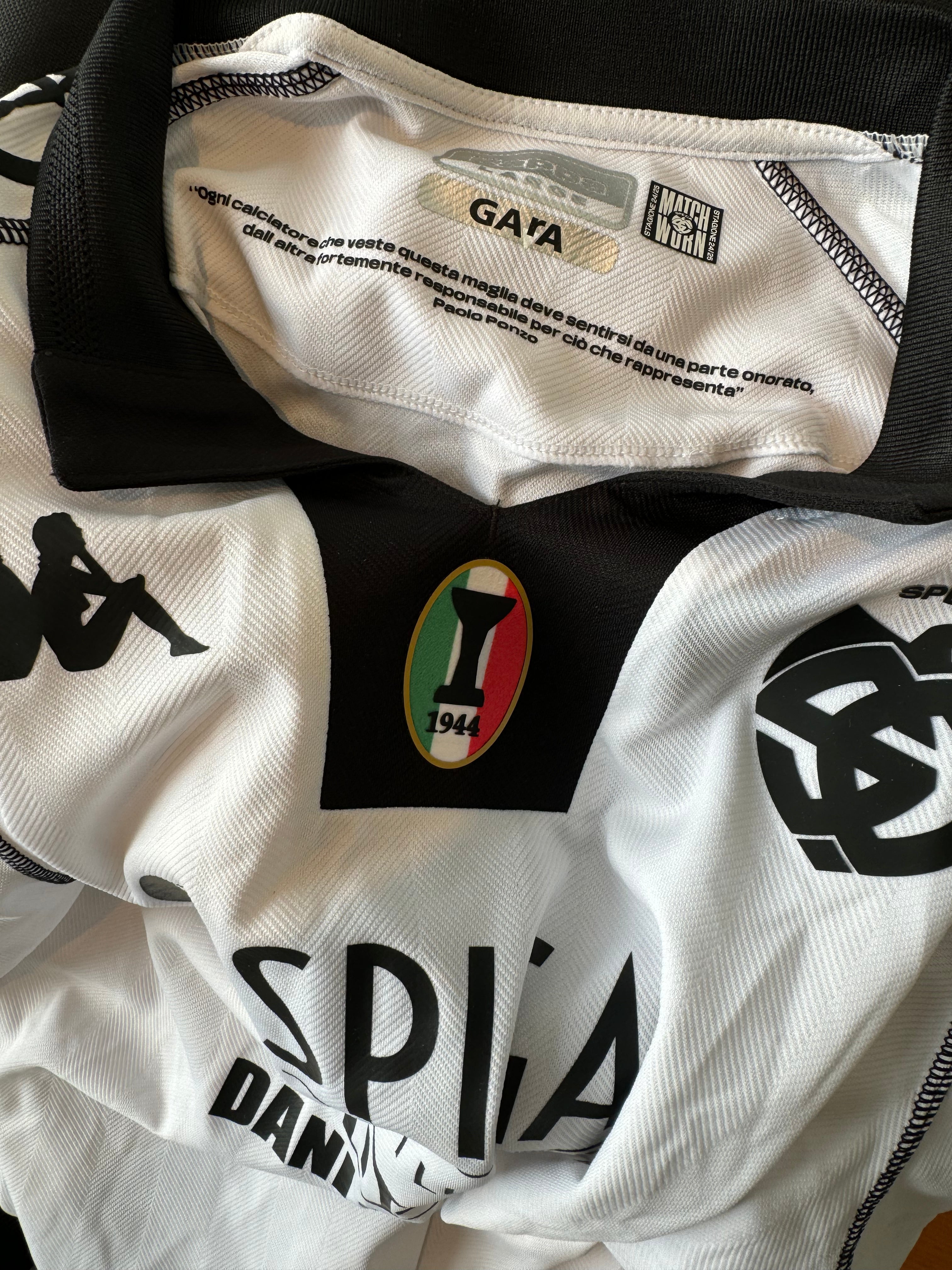 SPEZIA MATCH WORN HOME SHIRT 2024-2025 FALCINELLI #11
