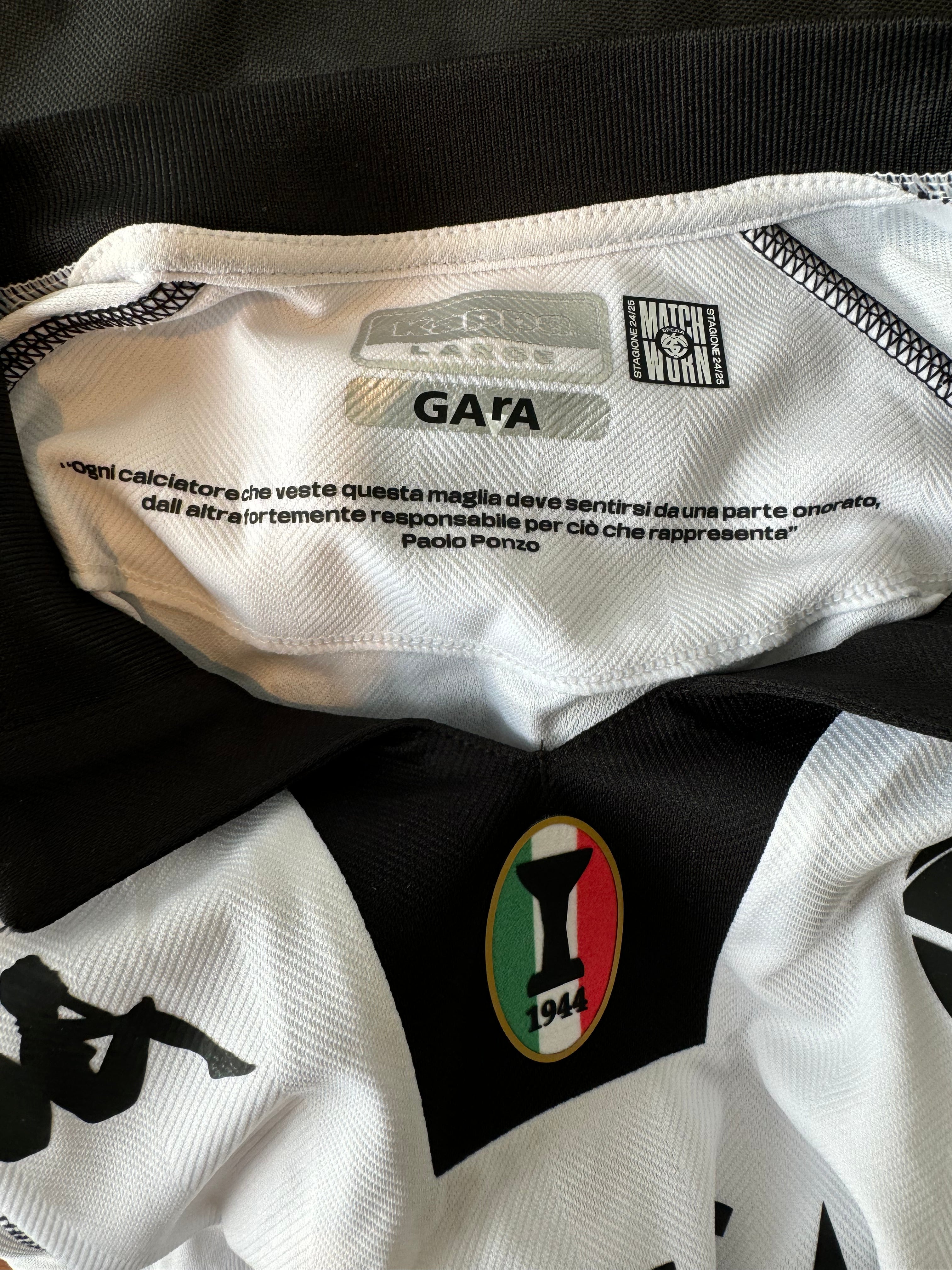 SPEZIA MATCH WORN HOME SHIRT 2024-2025 FALCINELLI #11