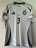 LATVIA 2024 AWAY SHIRT ADIDAS MATCH WORN VARSLAVANS #3 LETONIA