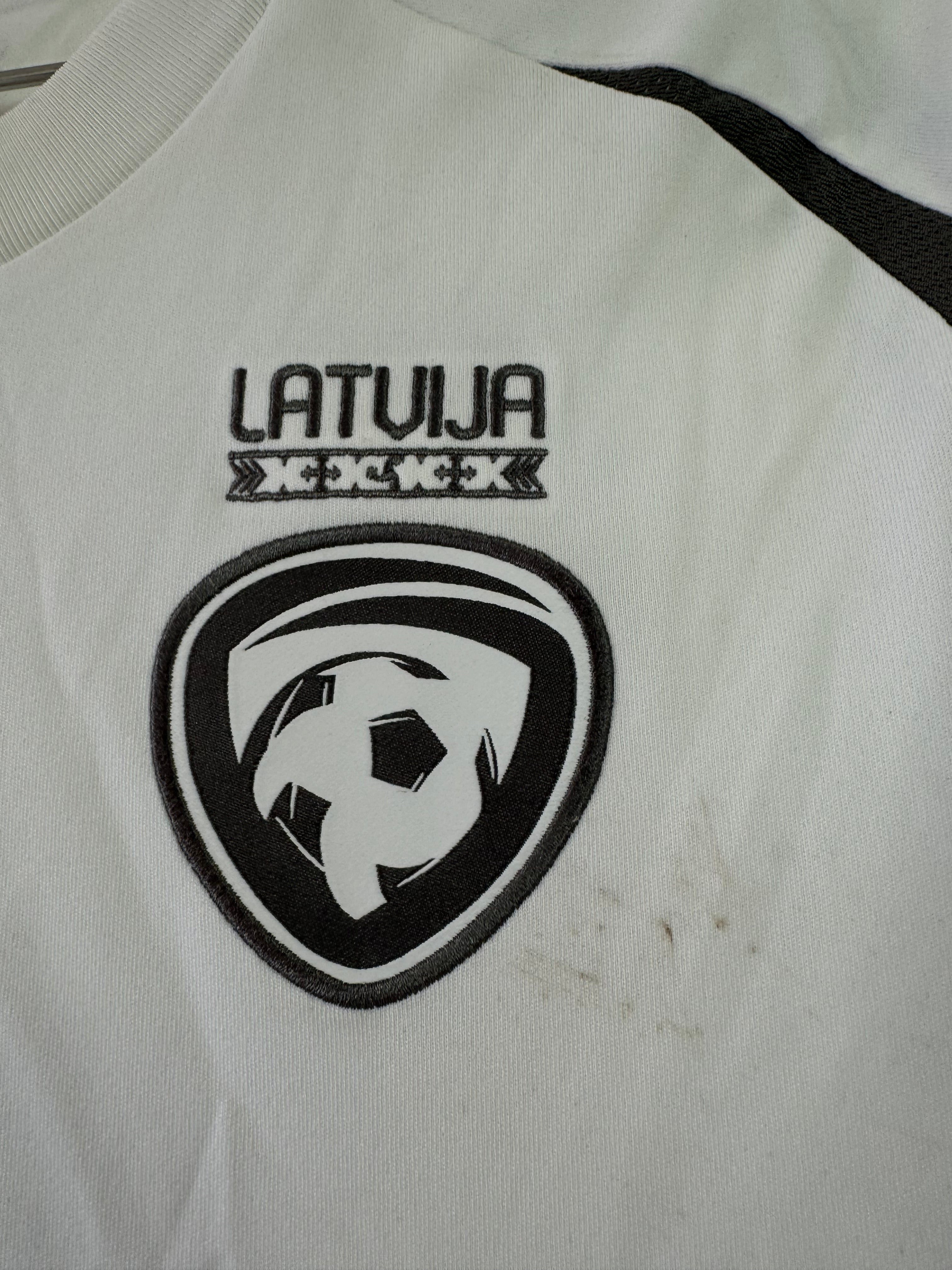 LATVIA 2024 AWAY SHIRT ADIDAS MATCH WORN VARSLAVANS #3 LETONIA
