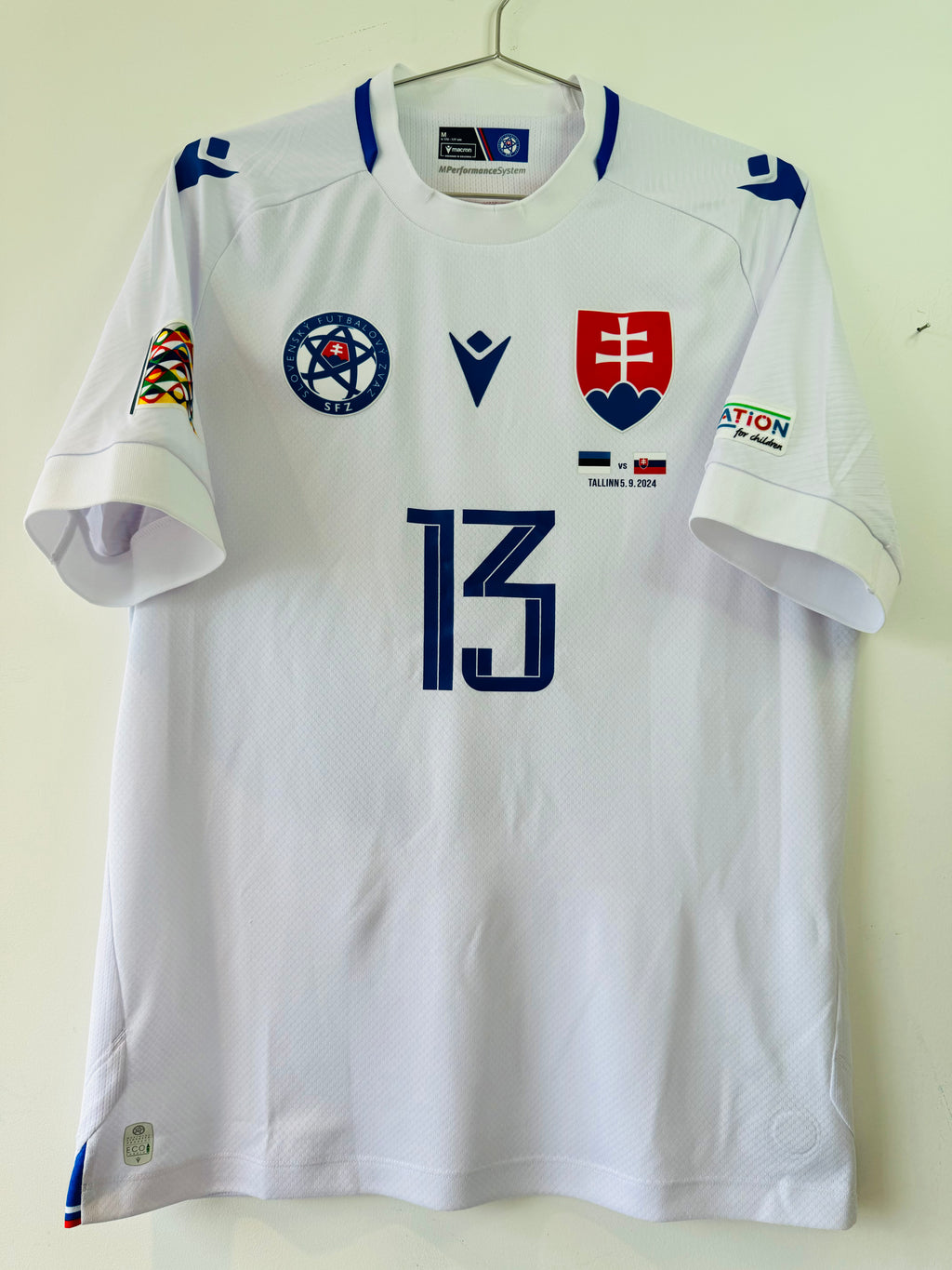 SLOVAKIA 2024 2025 AWAY SHIRT MARCON MATCH WORN KOZLOVSKY #13
