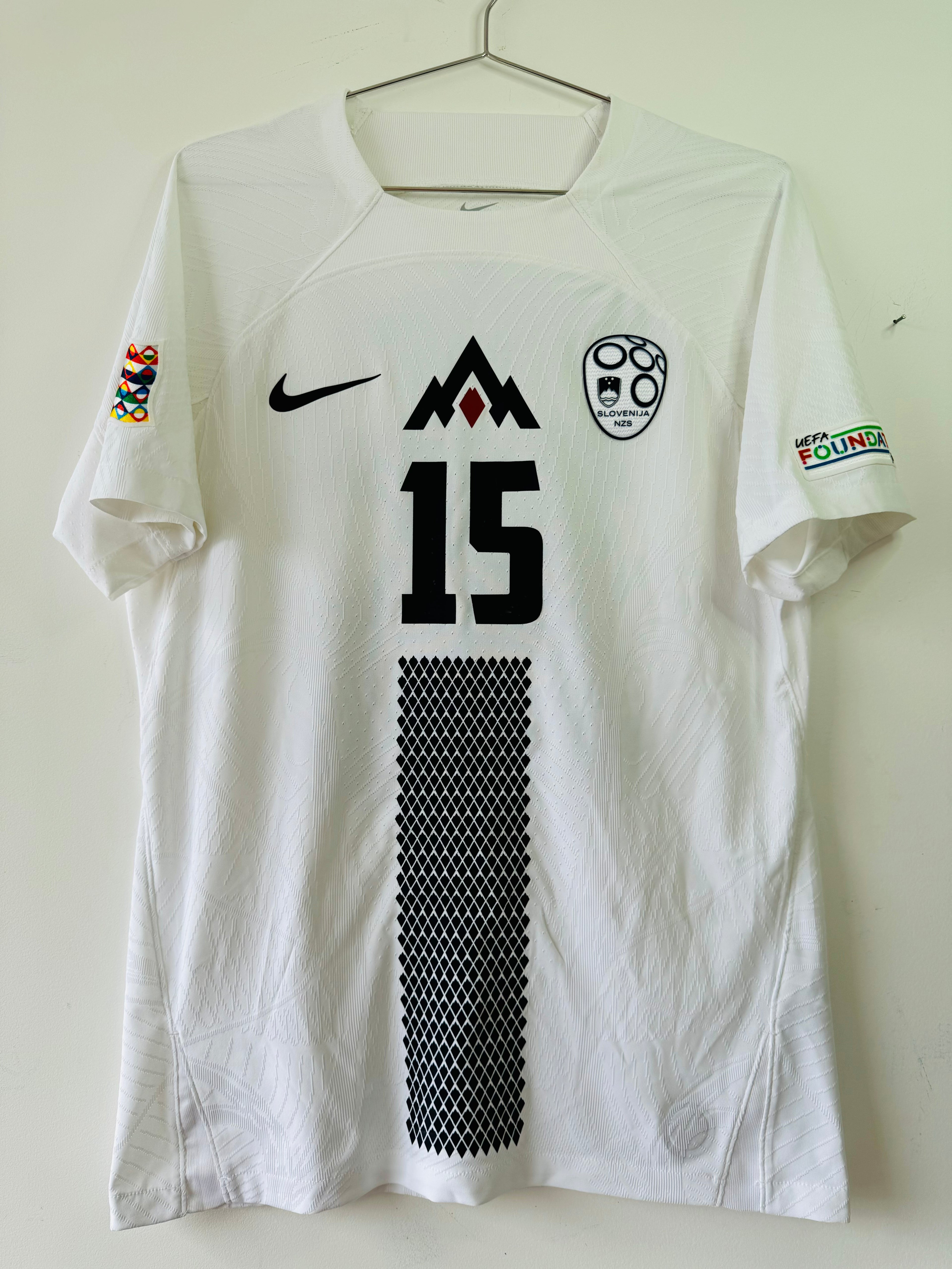 SLOVENIA HOME SHIRT 2024 MATCH WORN HORVAT #15 NIKE