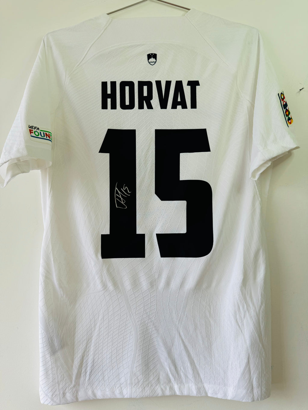 SLOVENIA HOME SHIRT 2024 MATCH WORN HORVAT #15 NIKE