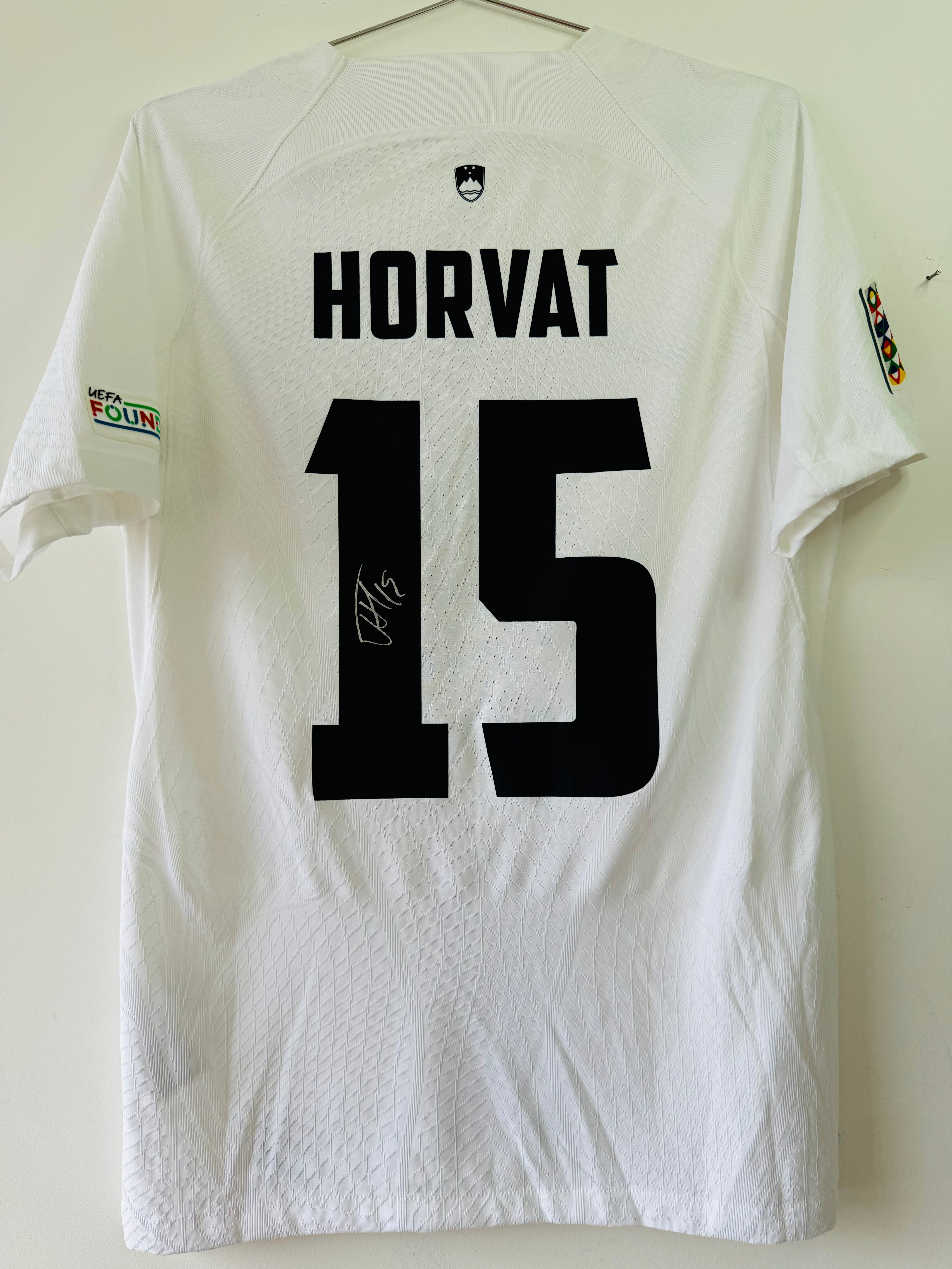 SLOVENIA HOME SHIRT 2024 MATCH WORN HORVAT #15 NIKE
