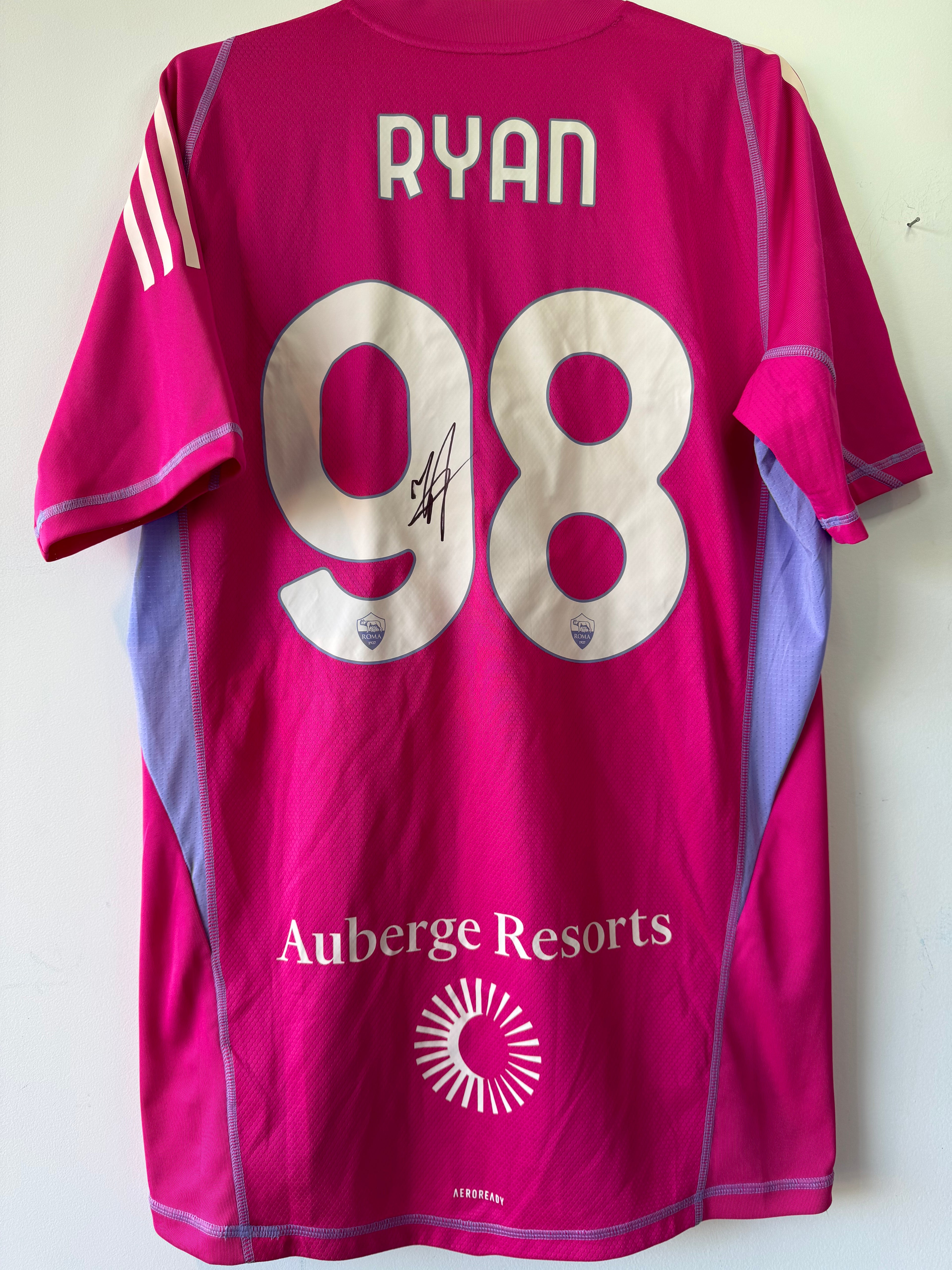AS ROMA MATCH WORN SHIRT MATHEW RYAN #98 GOALKEEPER 2024-2025