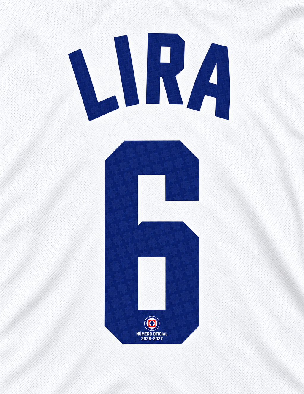 Official Name Set Lira #6 Cruz Azul 2026-2027 Away Shirt