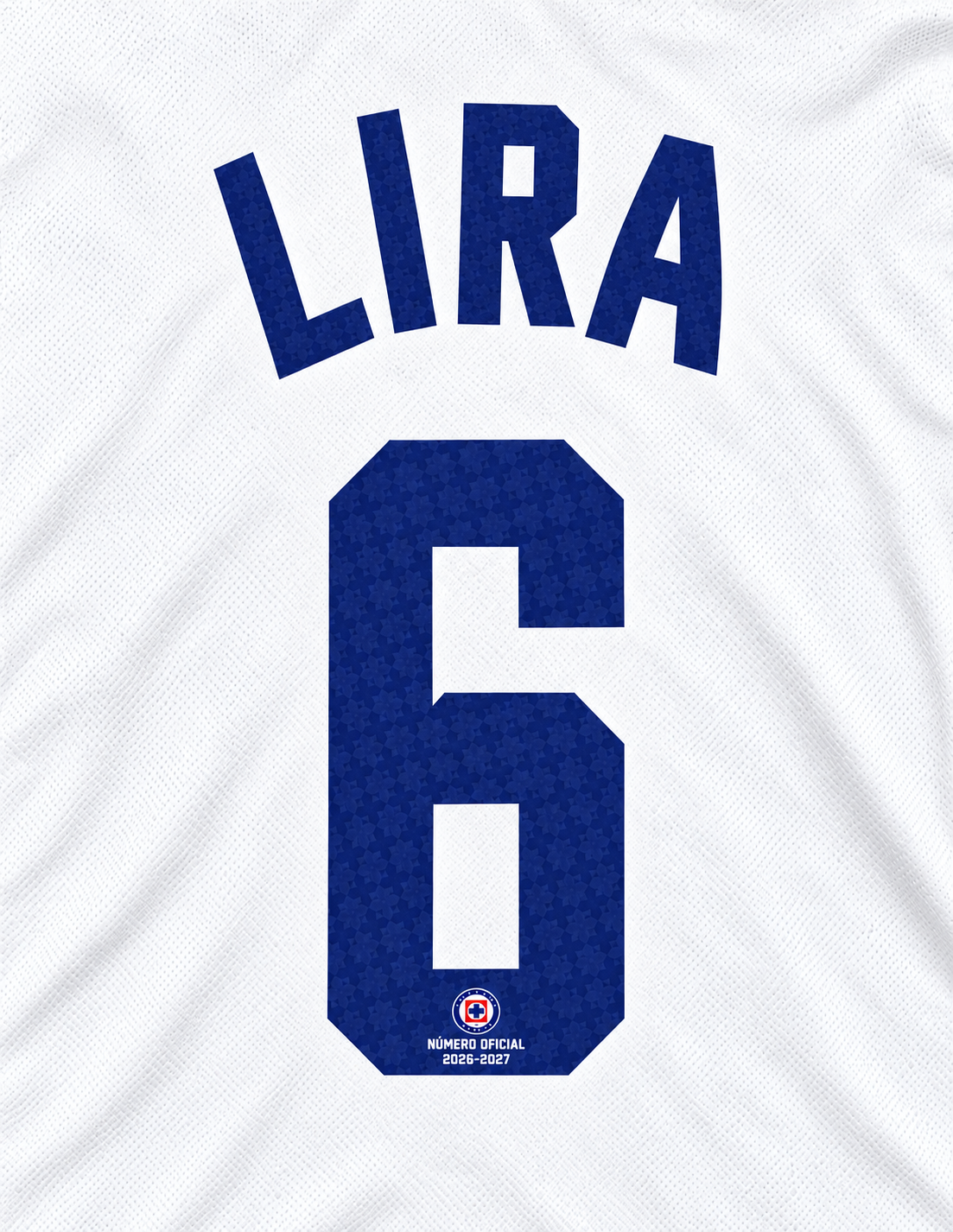 Official Name Set Lira #6 Cruz Azul 2026-2027 Away Shirt