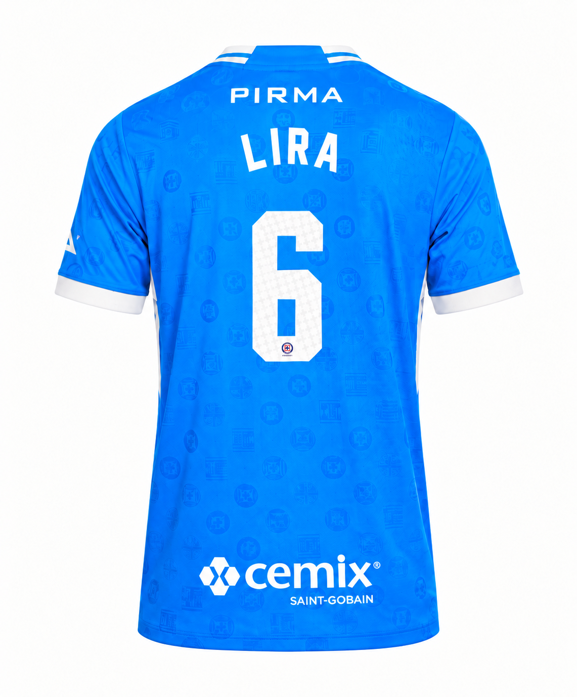 Official Name Set Lira #6 Cruz Azul 2026-2027 Home Shirt - back view
