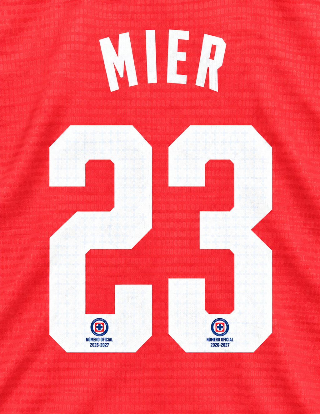 Official Name Set Mier #23 Cruz Azul 2026-2027 Coral Goalkeeper Shirt
