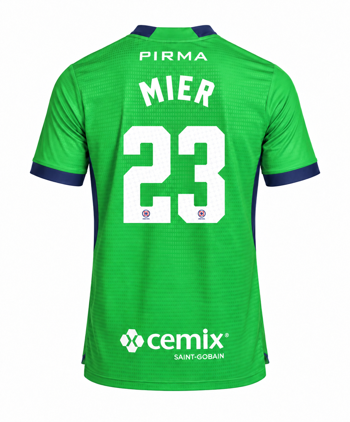 Official Name Set Mier #23 Cruz Azul 2026-2027 Green Goalkeeper Shirt - back view
