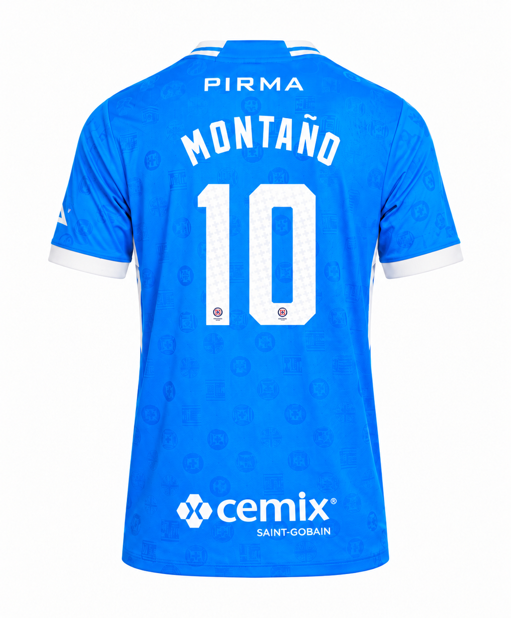 Official Name Set Montaño #10 Cruz Azul 2026-2027 Home Shirt - back view
