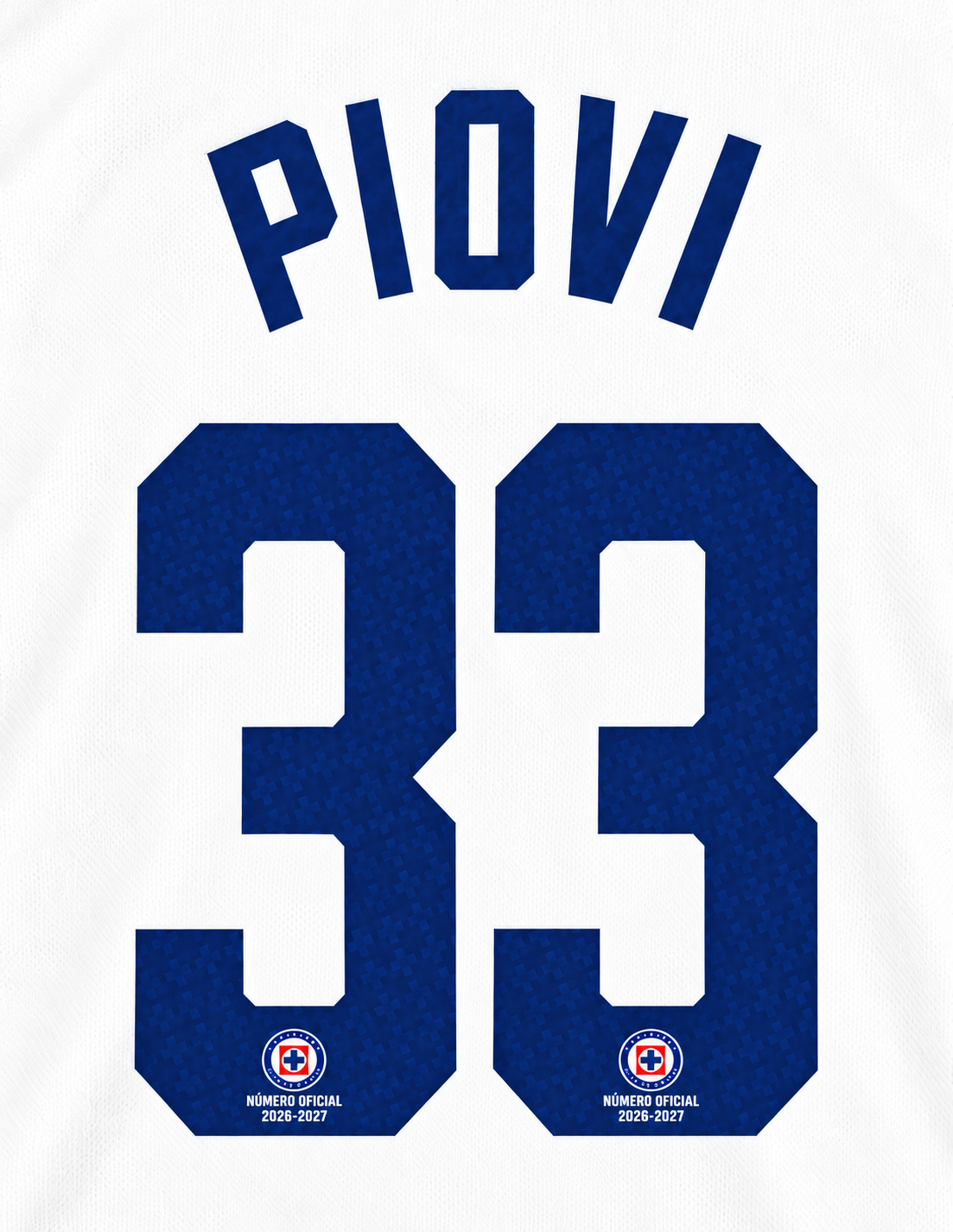 Official Name Set Piovi #33 Cruz Azul 2026-2027 Away Shirt