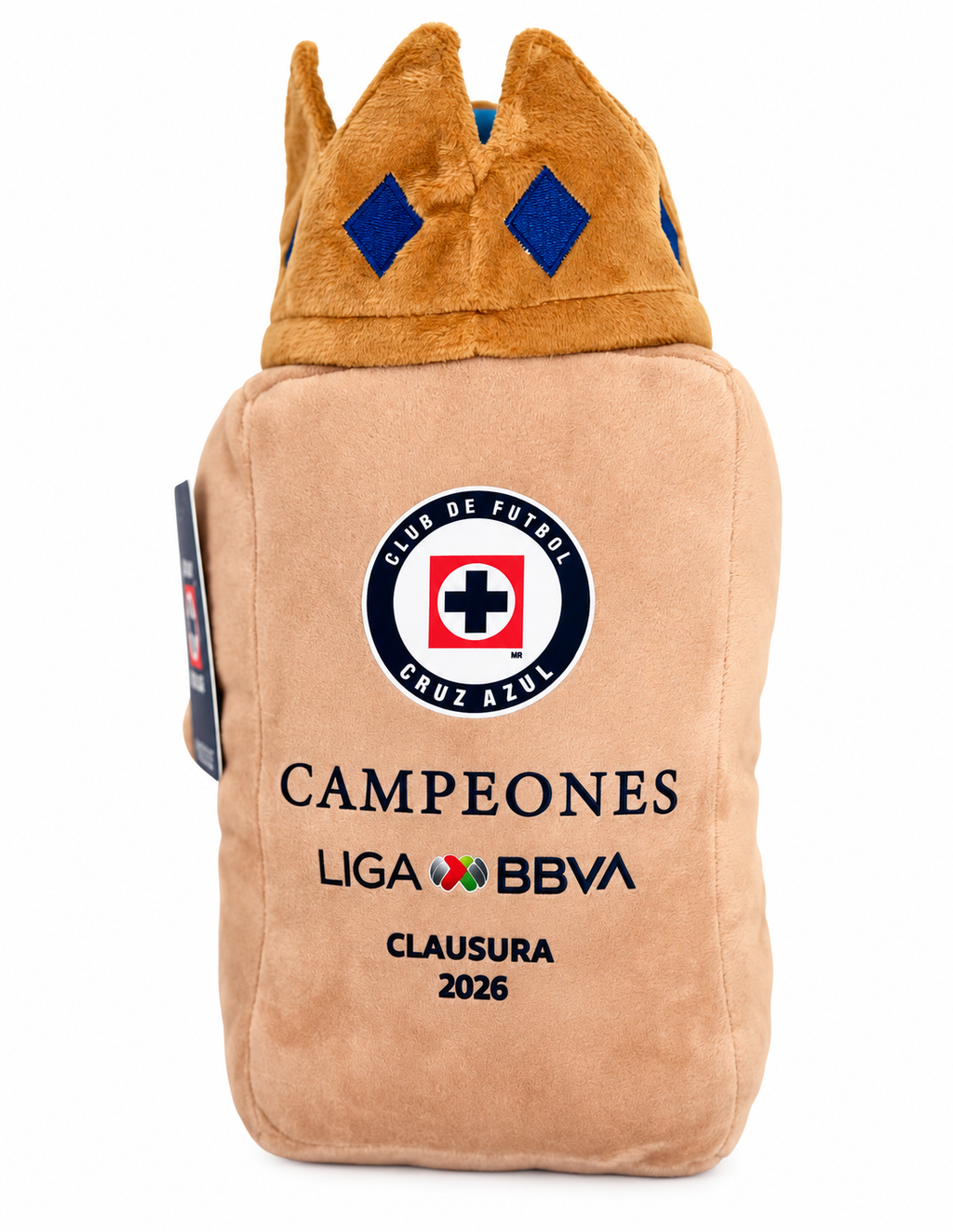 Official Cruz Azul Mascot Cruzazulito Stuffed Toy Champions Version 2026 - back view