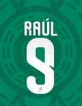 RAÚL #9 NOMBRE Y NÚMERO PARA CAMISETA LOCAL DE MÉXICO