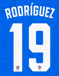 OFFICIAL NAME SET RODRÍGUEZ #19 CRUZ AZUL 2026-2027 HOME SHIRT