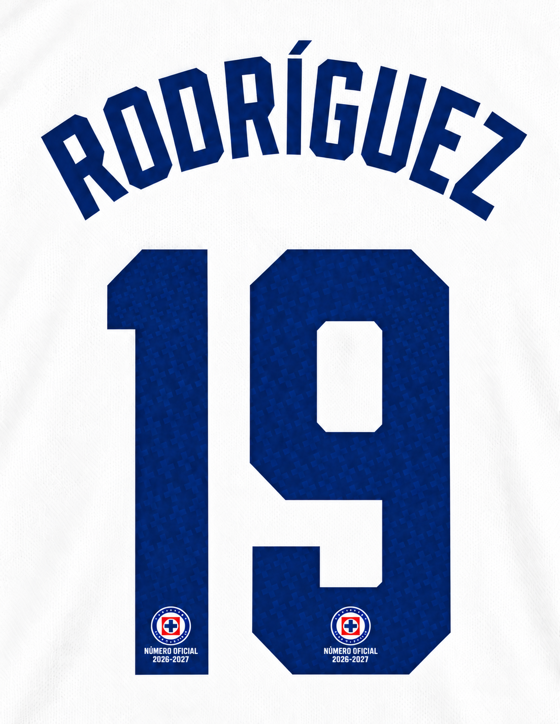 Official Name Set Rodríguez #19 Cruz Azul 2026-2027 Away Shirt