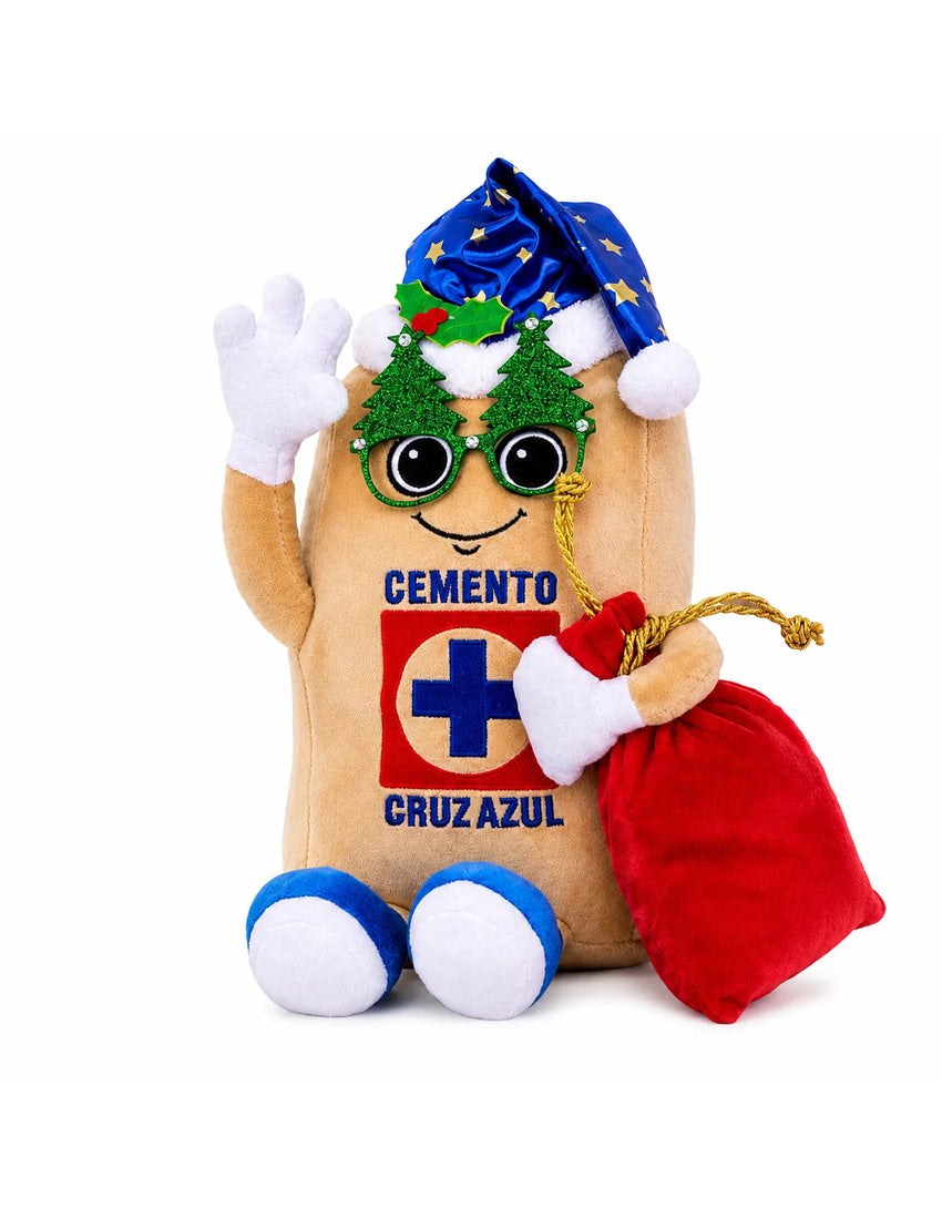 JUGUETE DE PELUCHE COSTALITO CRUZAZULITO VERSIÓN NAVIDAD, MASCOTA OFICIAL DE CRUZ AZUL