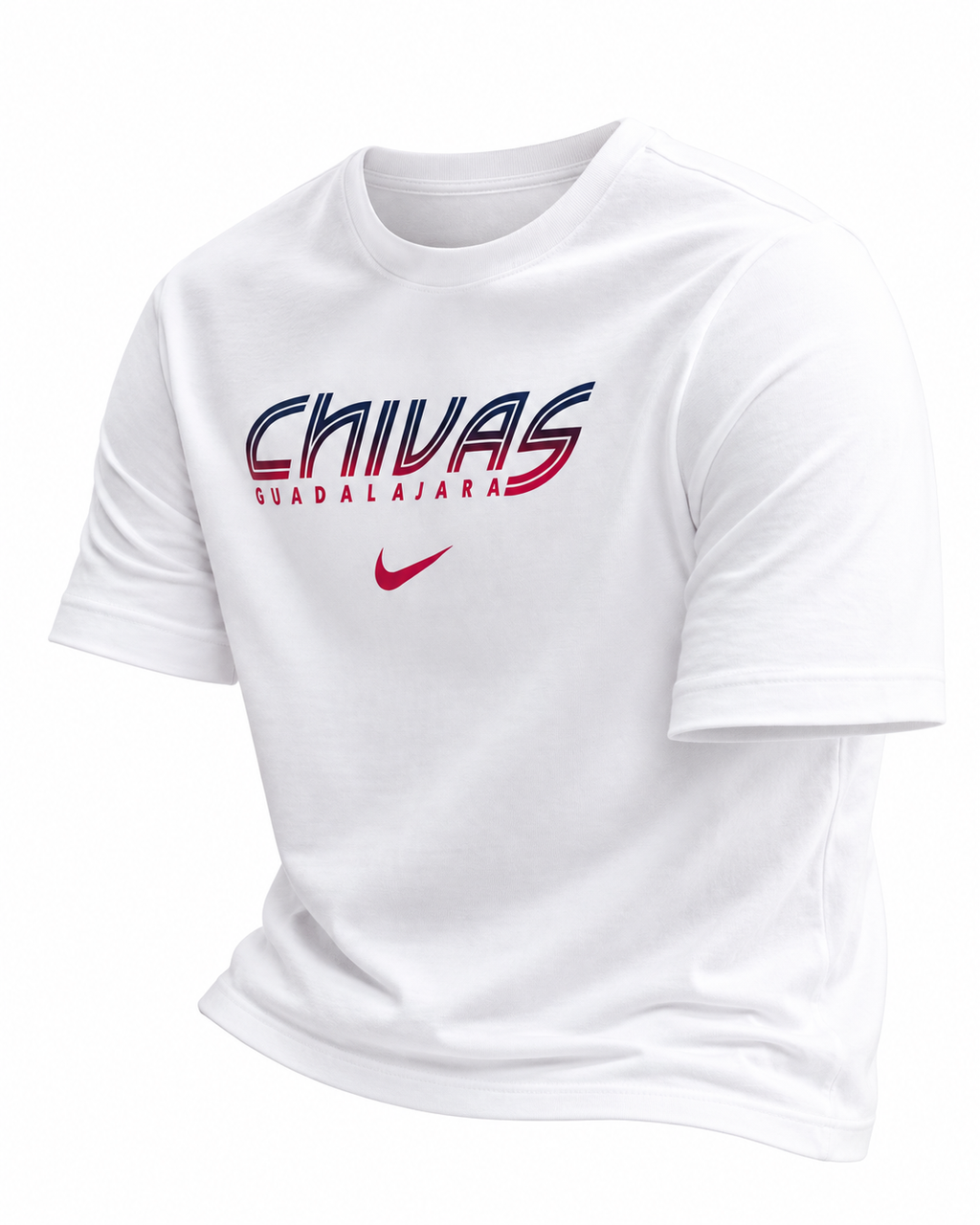 NEW CHIVAS GUADALAJARA WORDMARK T-SHIRT WHITE